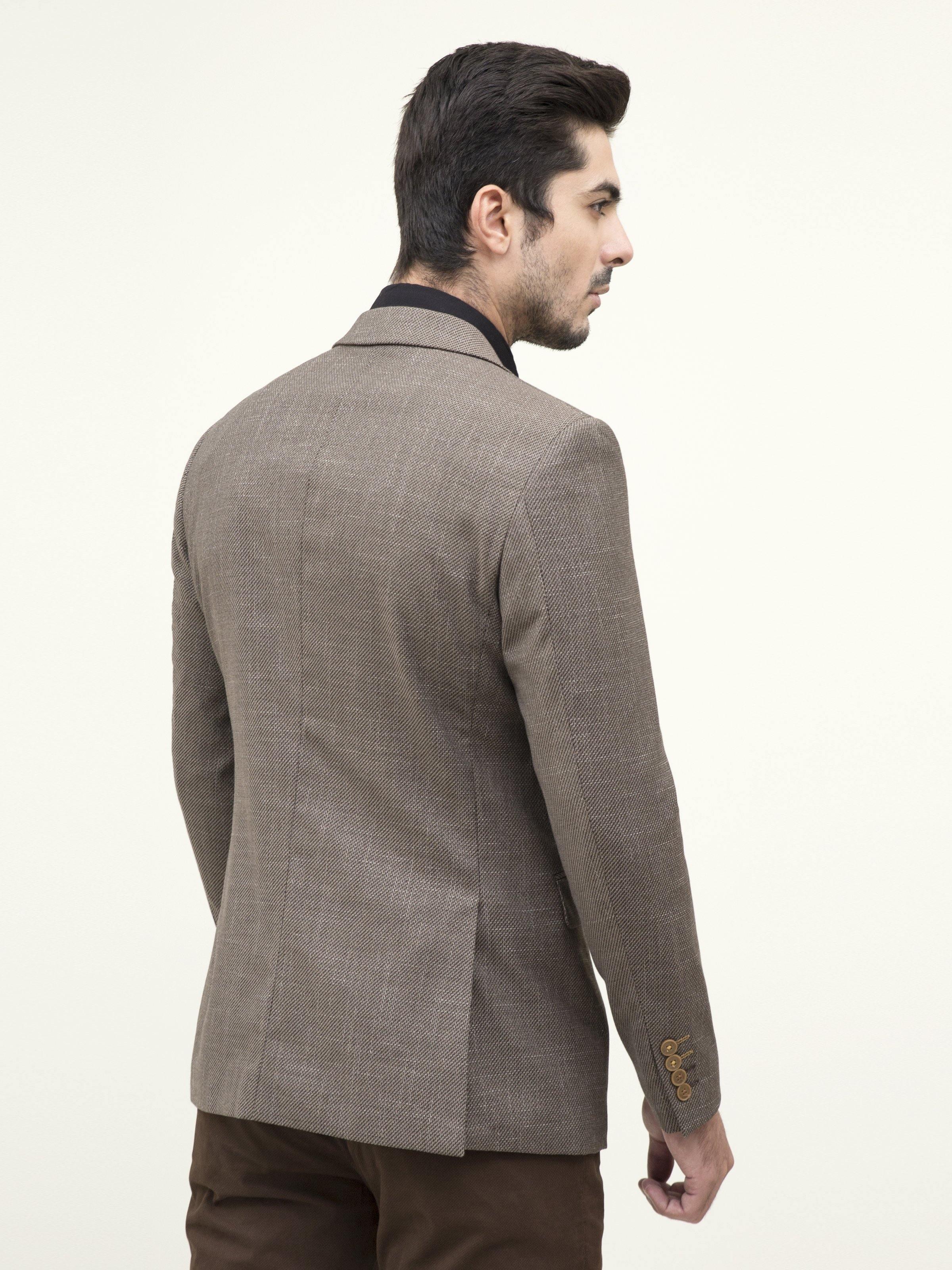 CASUAL COAT SLIM FIT BROWN at Charcoal Clothing