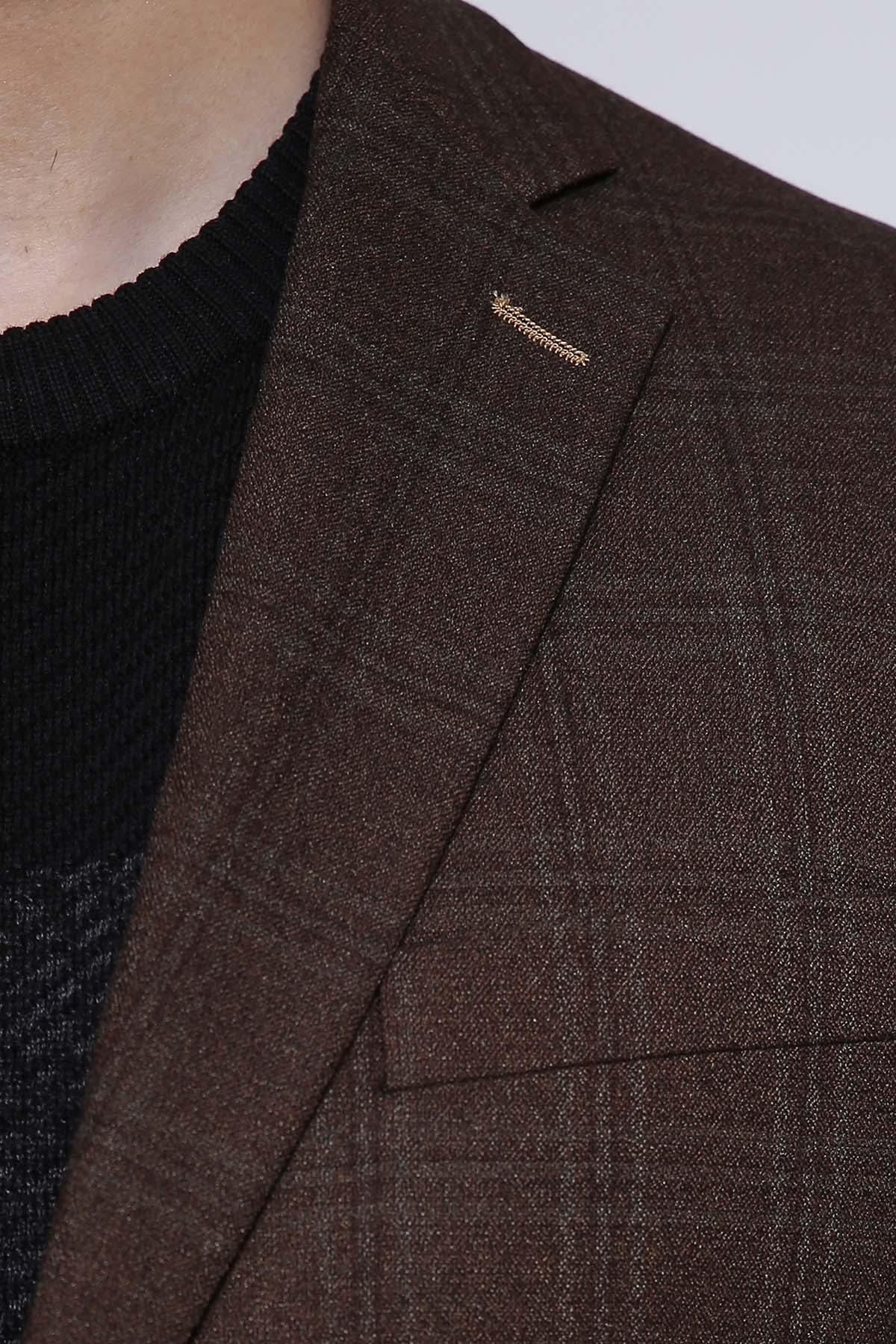 CASUAL COAT SLIM FIT BROWN at Charcoal Clothing