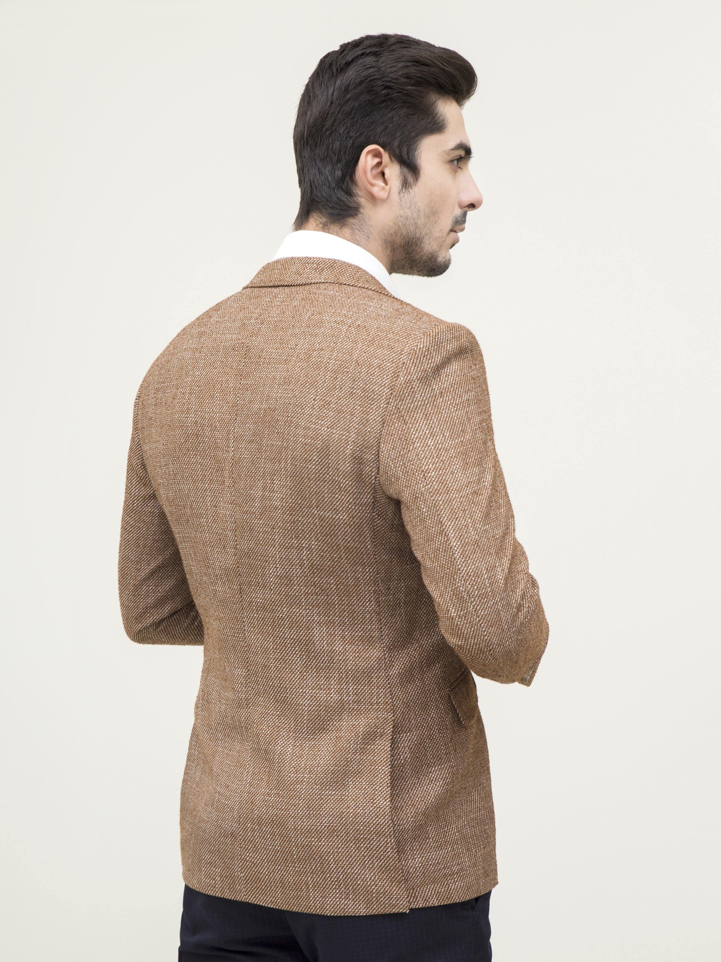 CASUAL COAT SLIM FIT BROWN at Charcoal Clothing