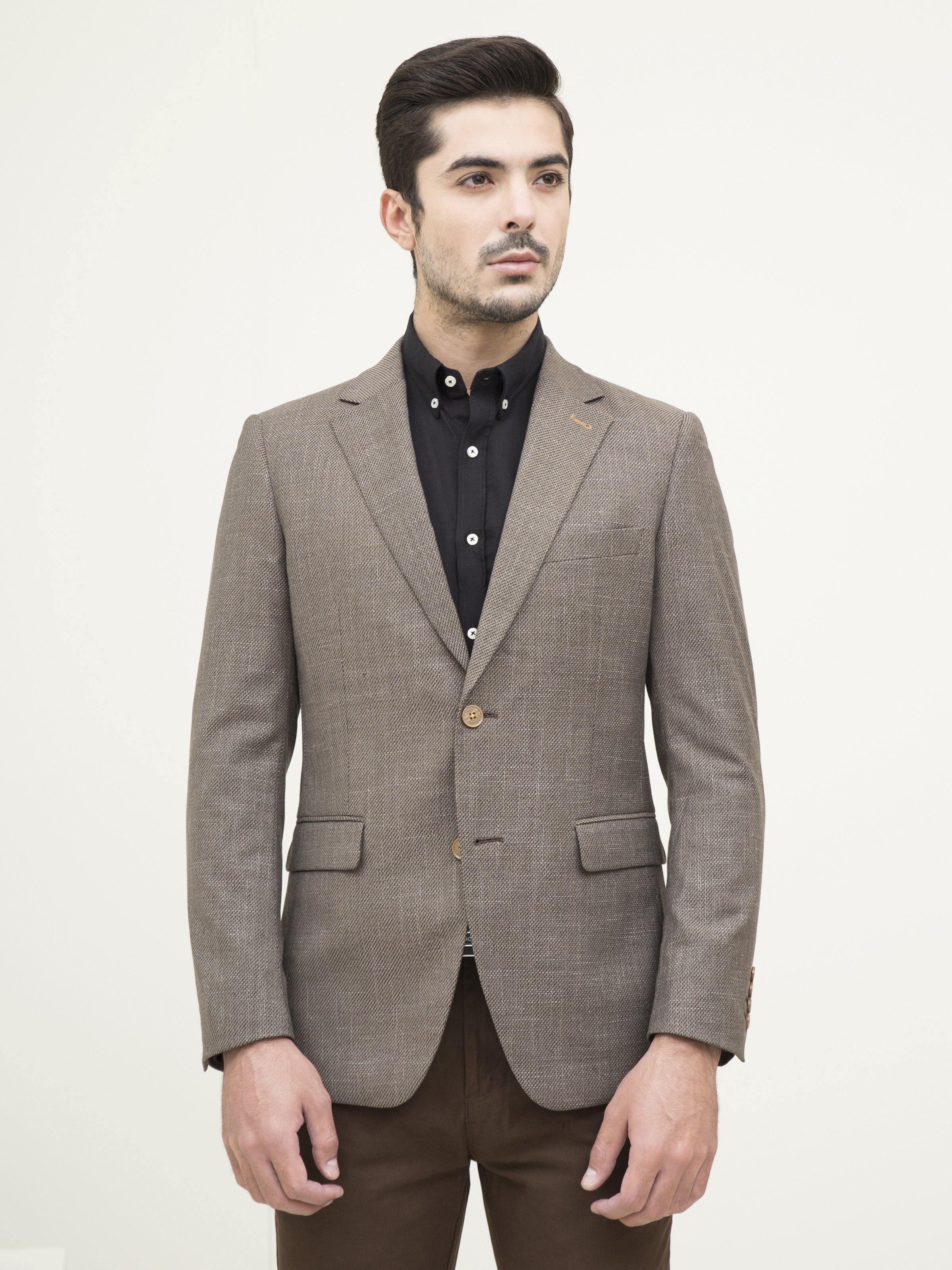 CASUAL COAT SLIM FIT BROWN at Charcoal Clothing