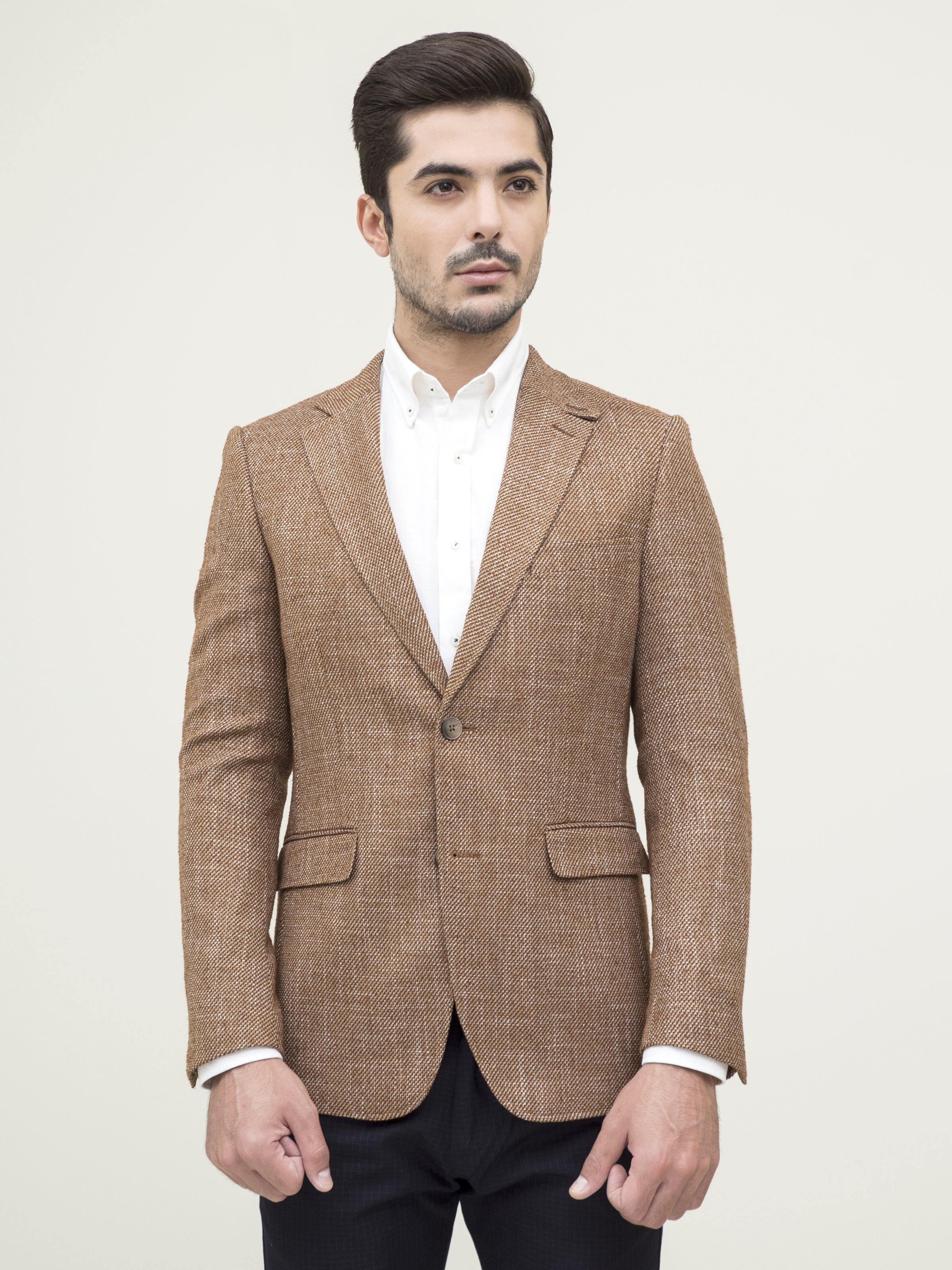 CASUAL COAT SLIM FIT BROWN at Charcoal Clothing
