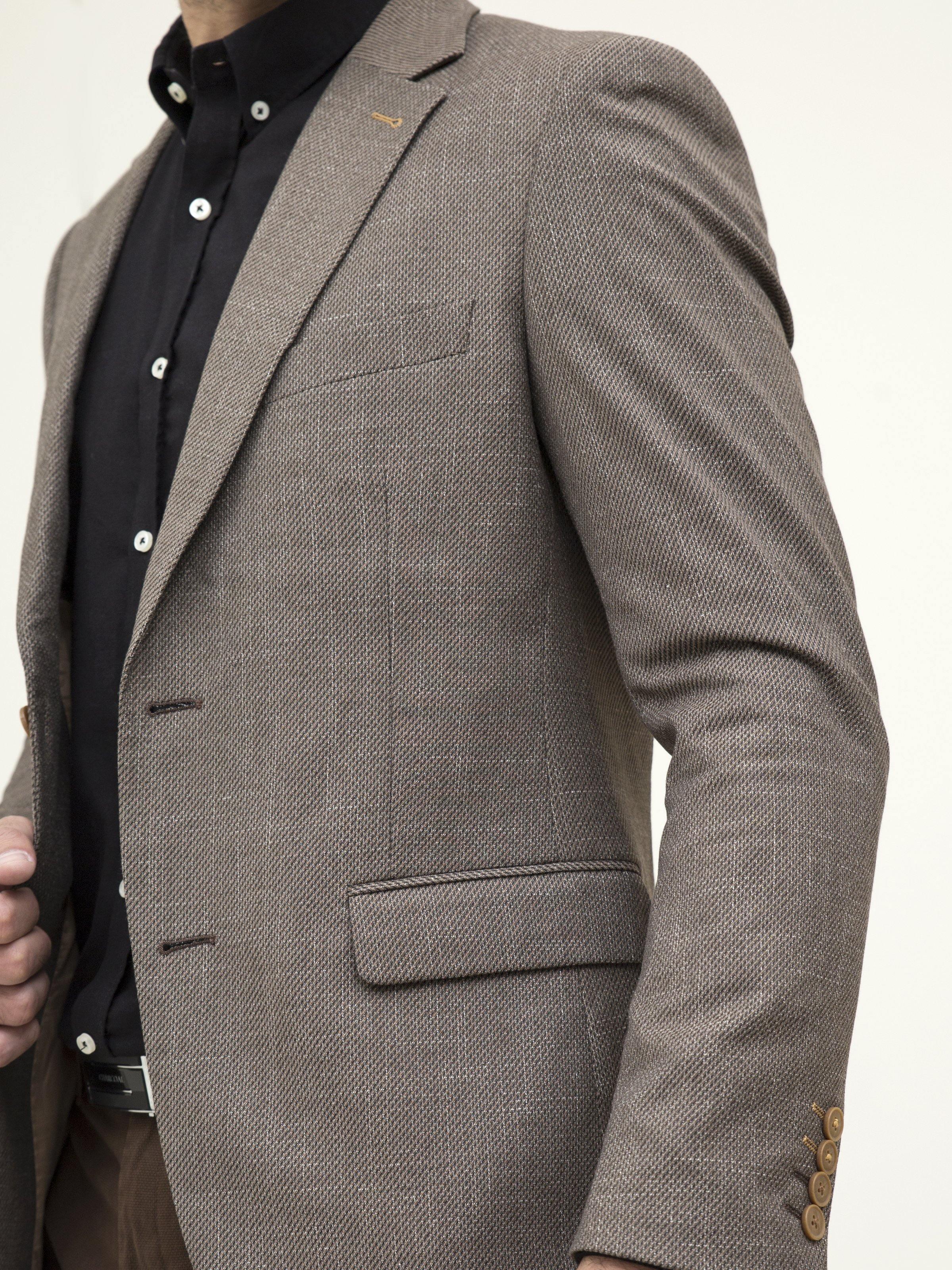 CASUAL COAT SLIM FIT BROWN at Charcoal Clothing