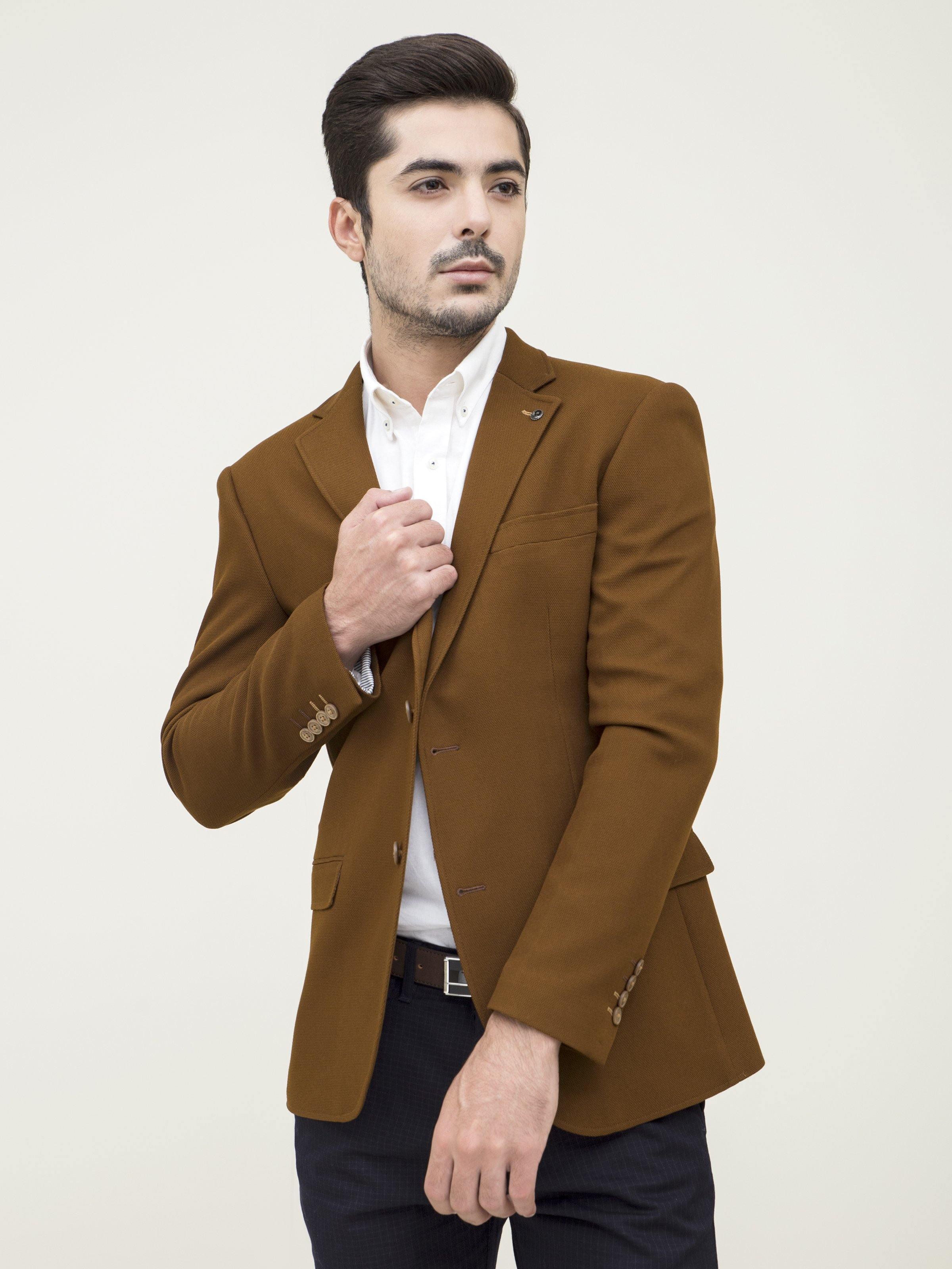 CASUAL COAT SLIM FIT CAMEL at Charcoal Clothing