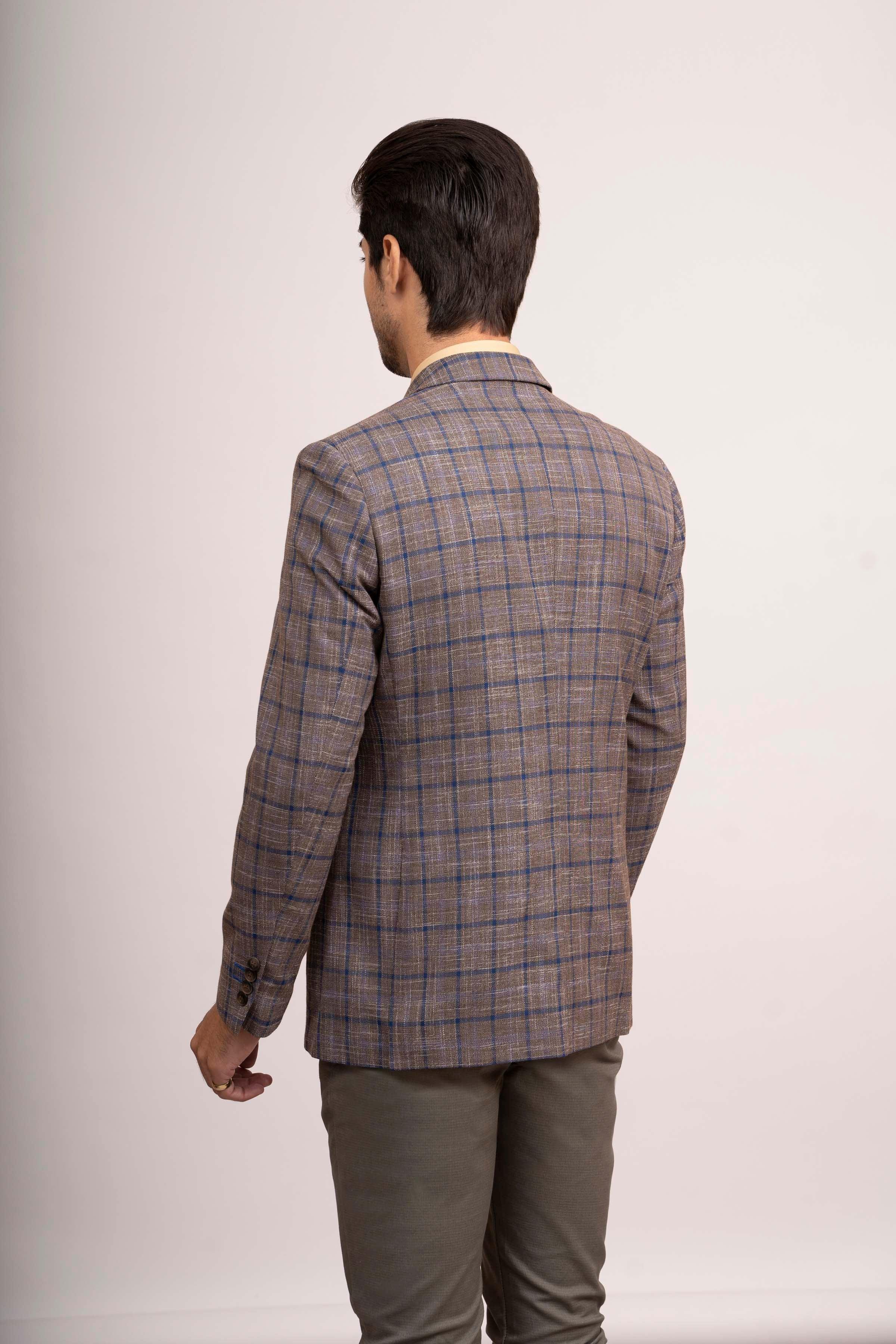 CASUAL COAT SLIM FIT DARK KHAKI at Charcoal Clothing