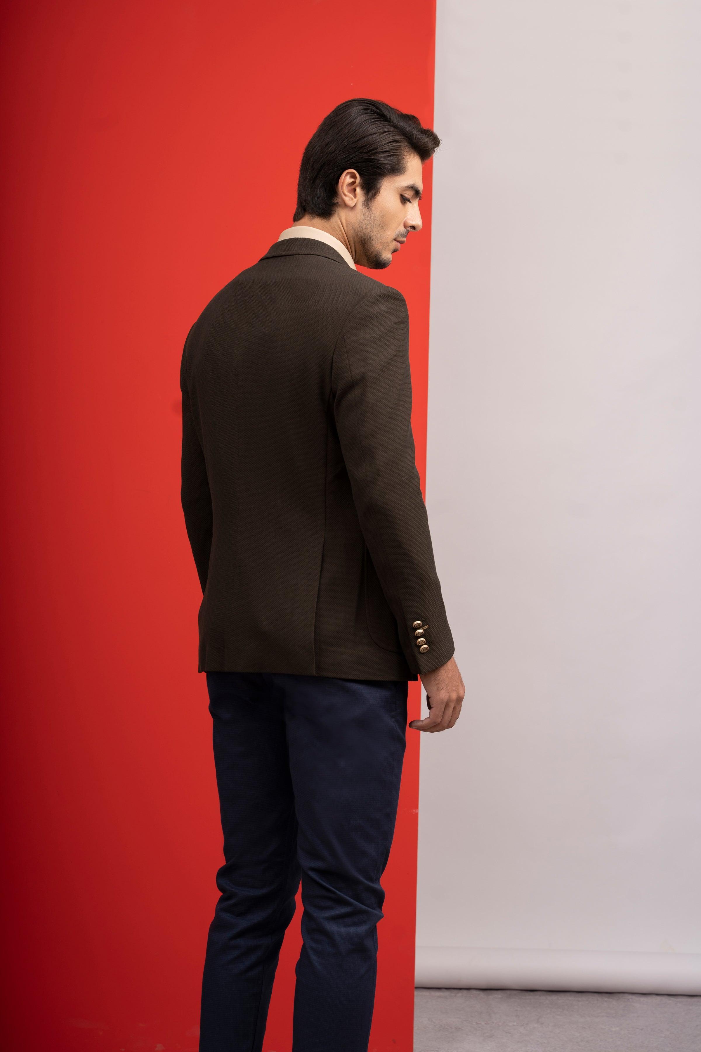 CASUAL COAT SLIM FIT GREEN at Charcoal Clothing