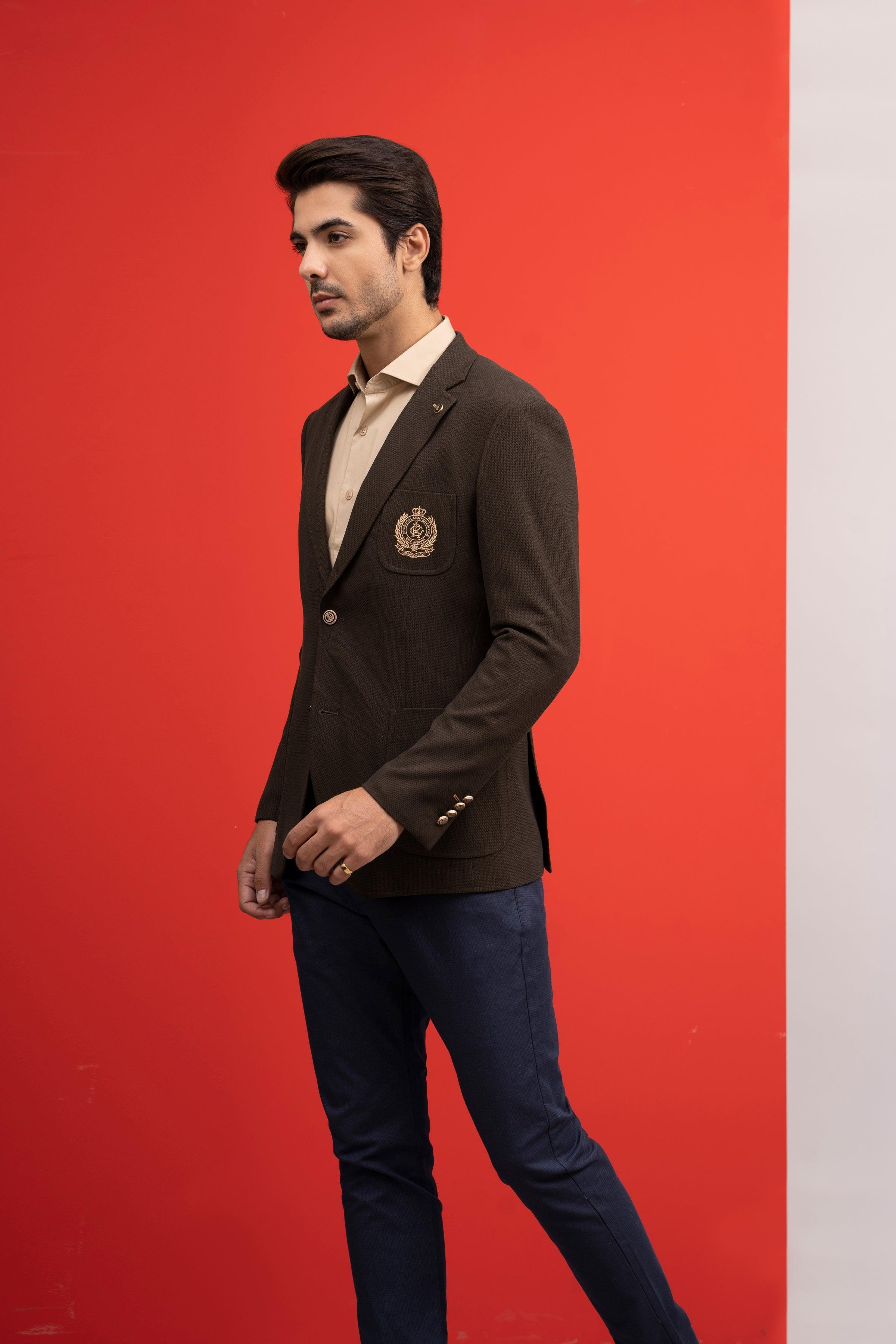 CASUAL COAT SLIM FIT GREEN at Charcoal Clothing