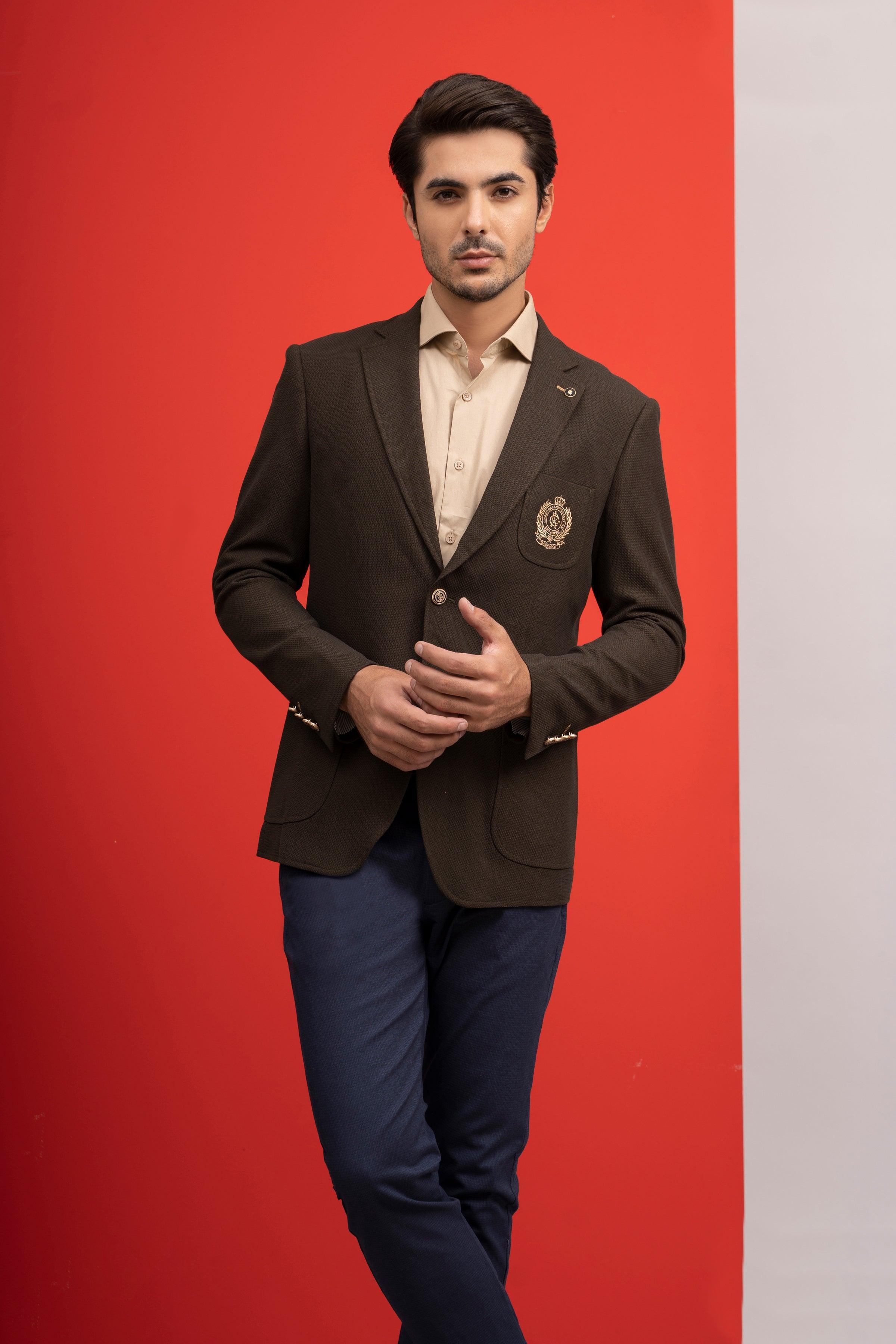CASUAL COAT SLIM FIT GREEN at Charcoal Clothing