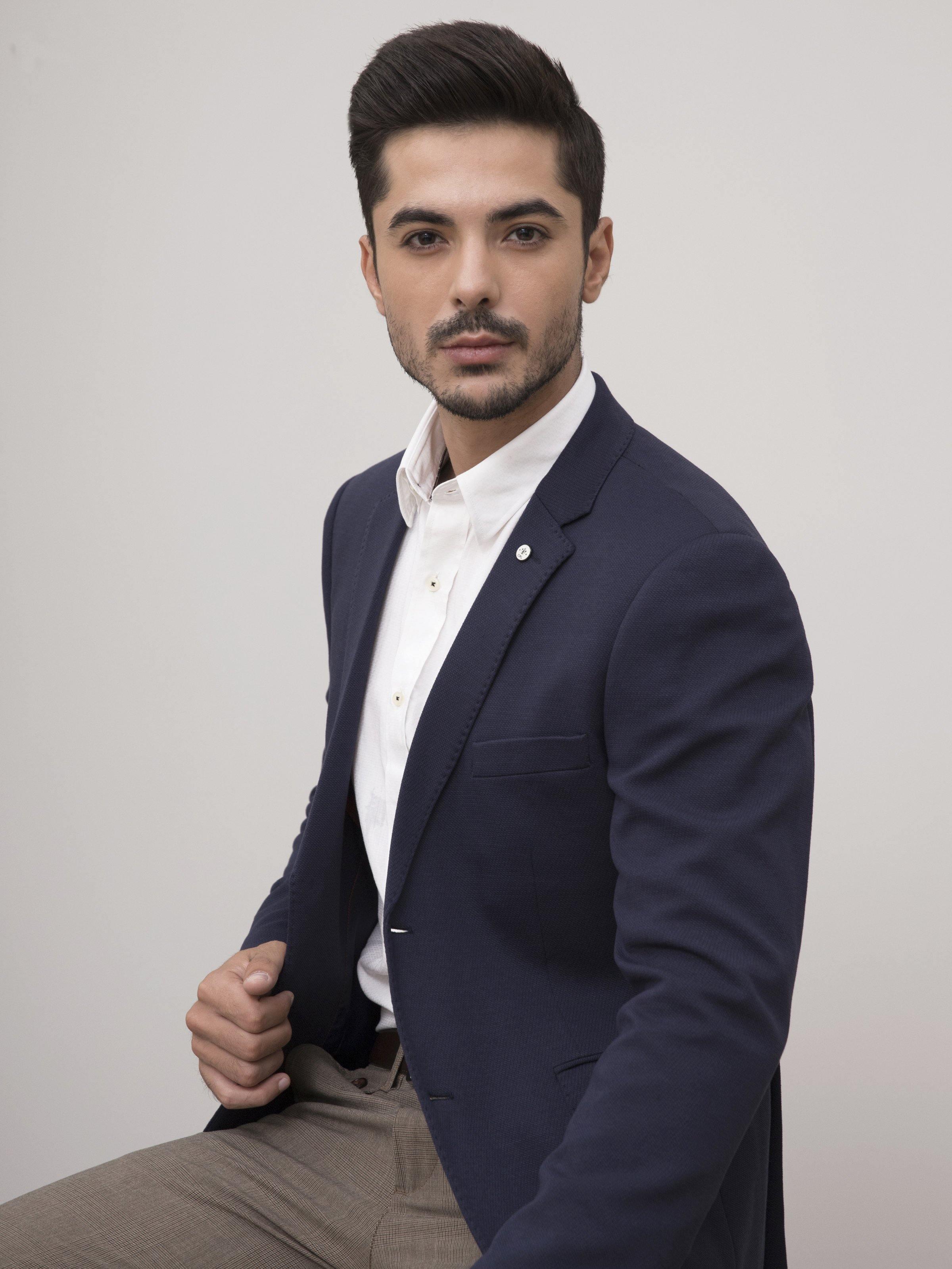 CASUAL COAT SLIM FIT NAVY at Charcoal Clothing