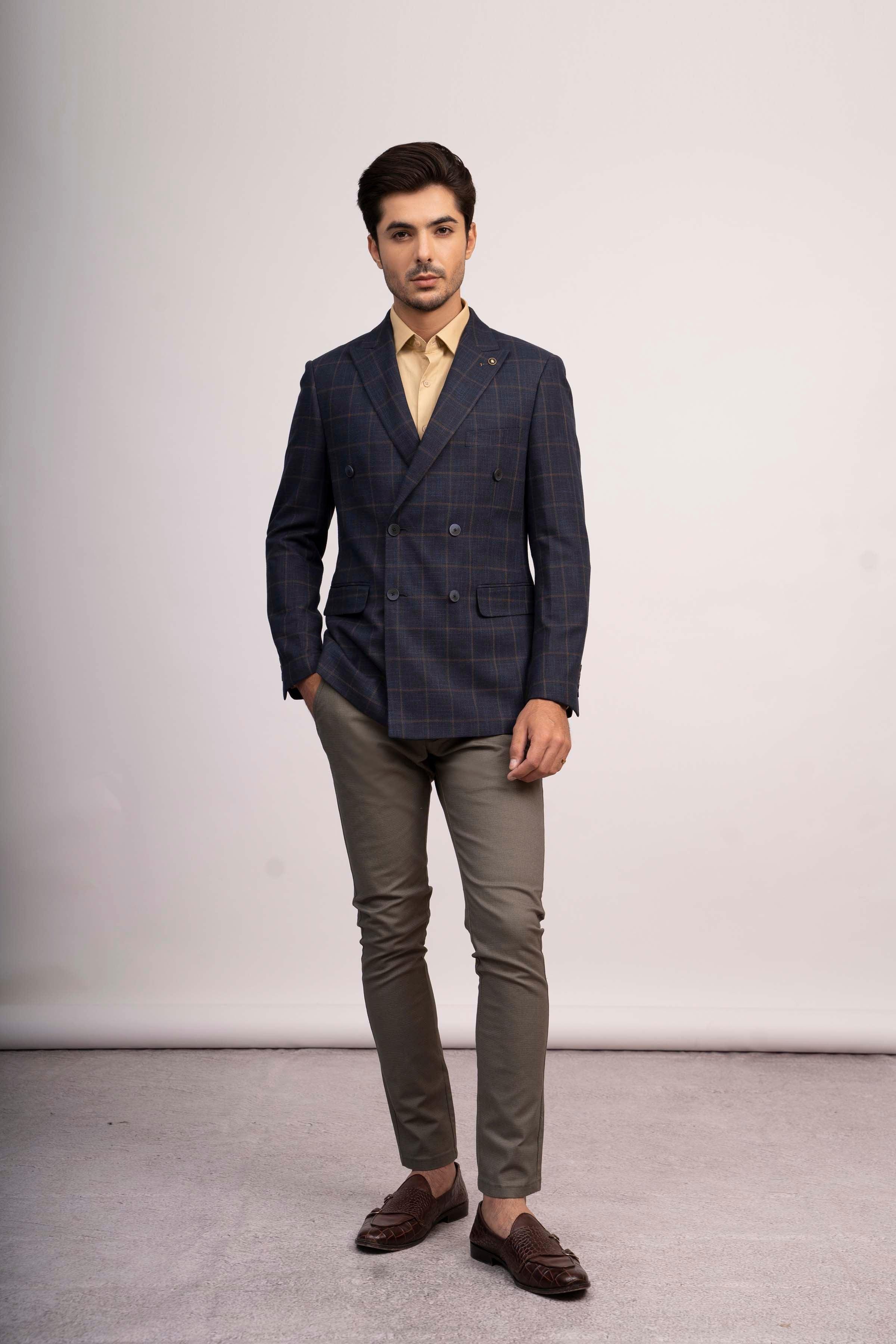 CASUAL COAT SLIM FIT NAVY at Charcoal Clothing
