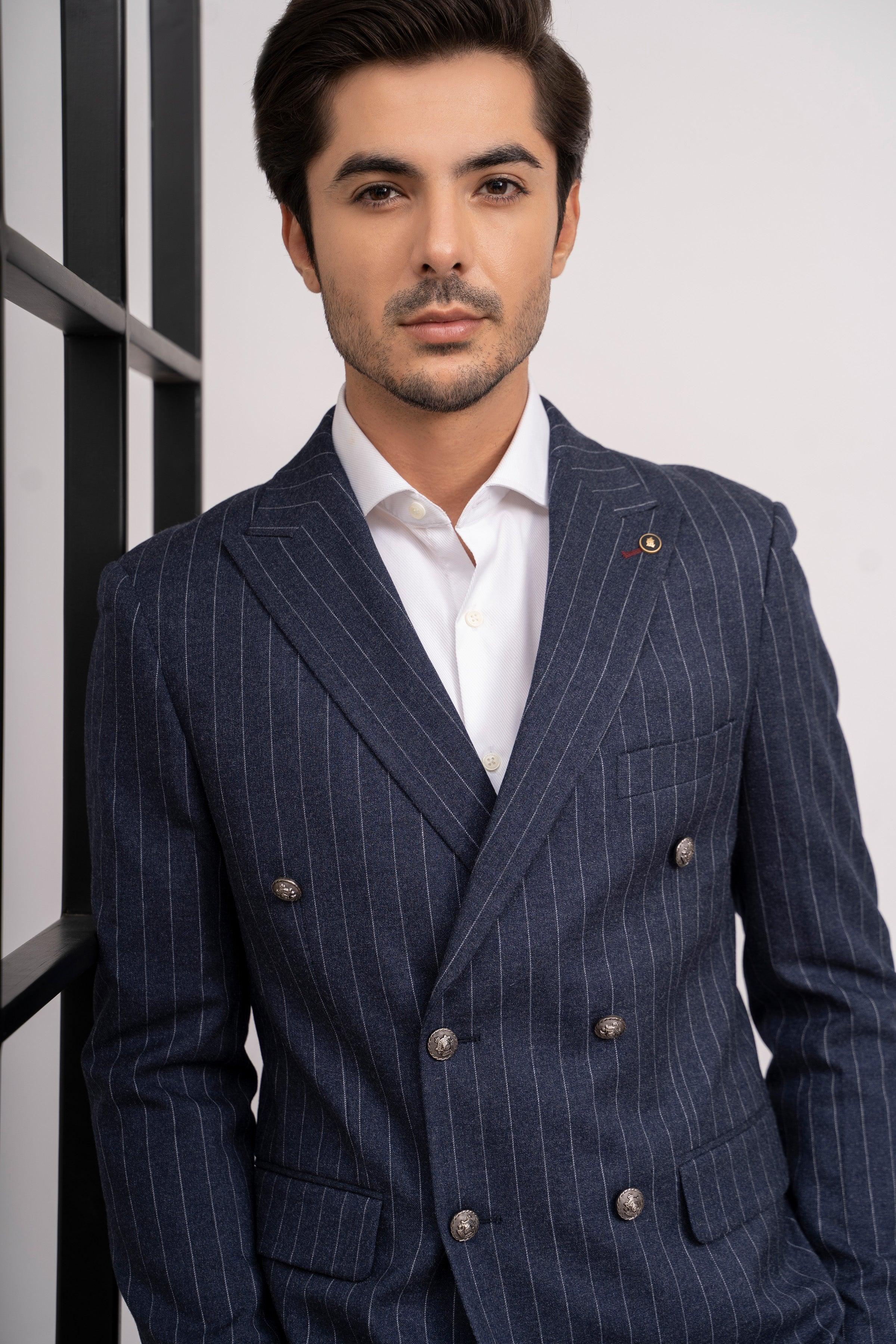 CASUAL COAT SLIM FIT NAVY at Charcoal Clothing