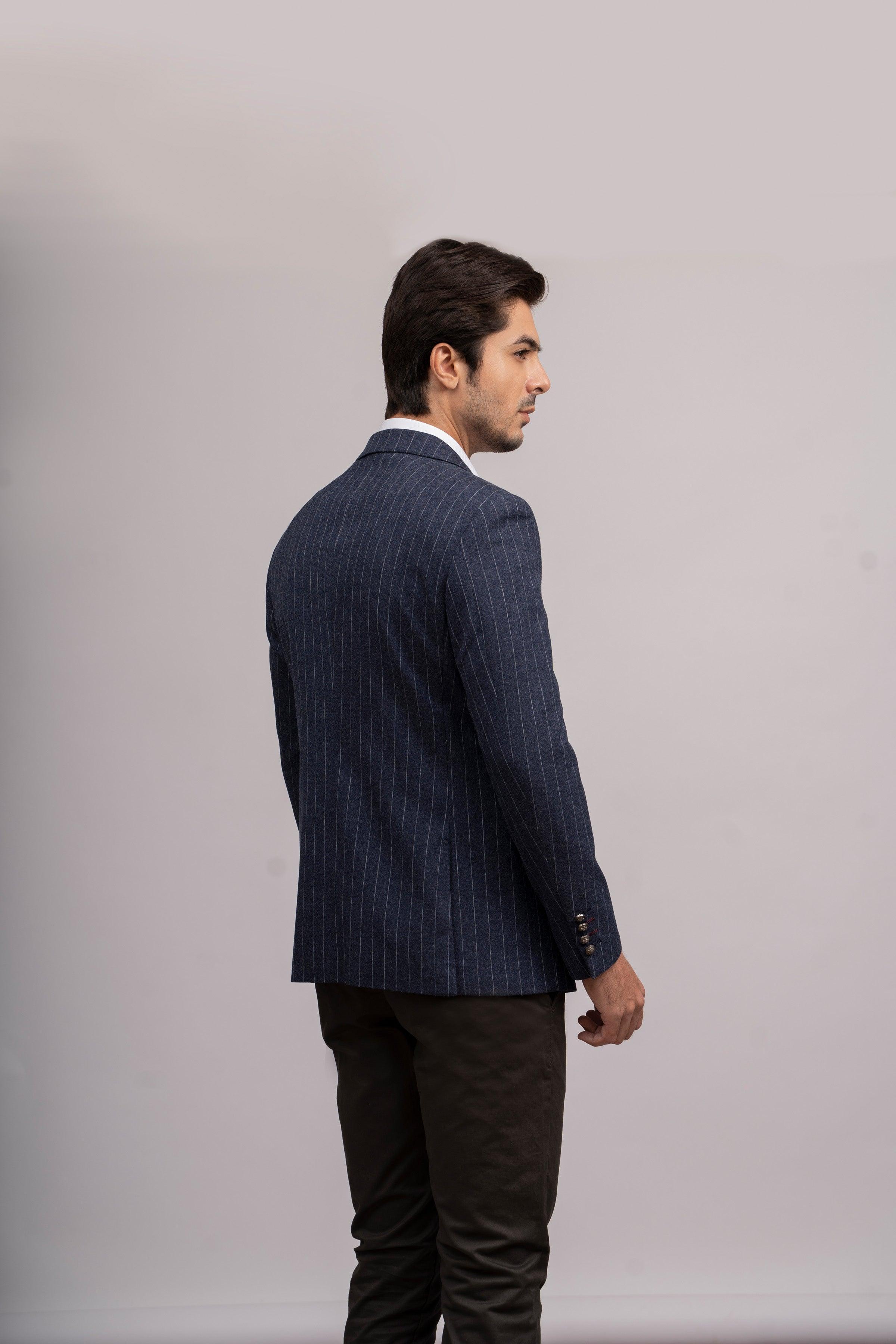CASUAL COAT SLIM FIT NAVY at Charcoal Clothing