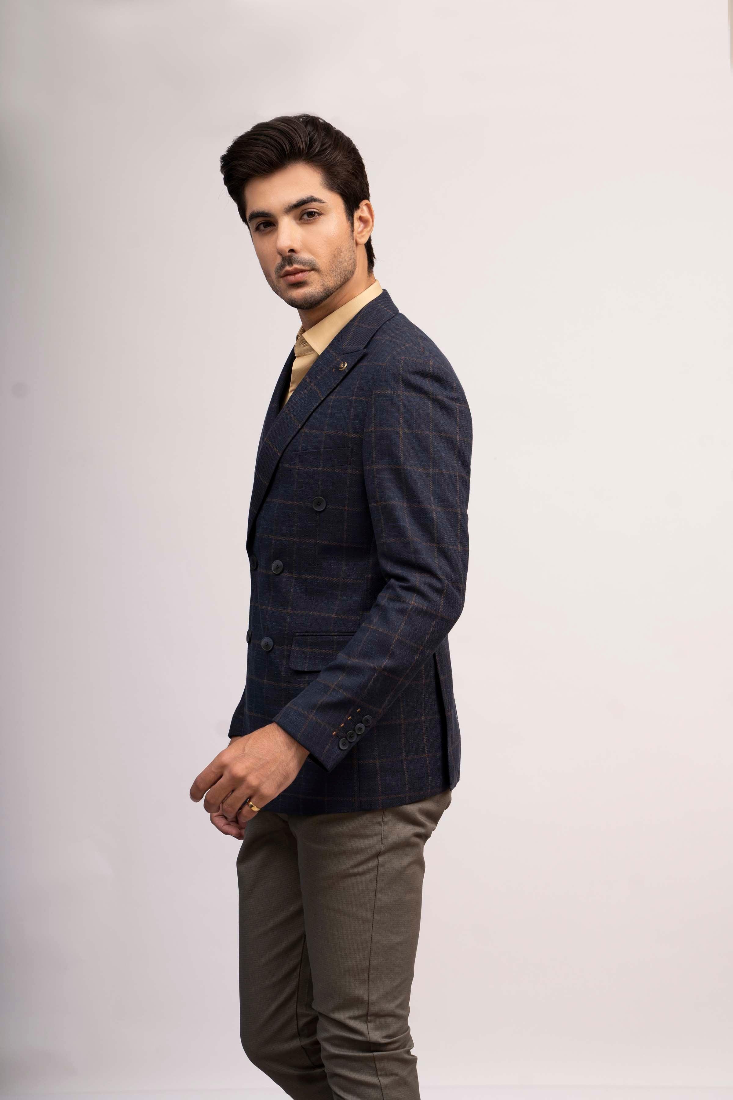 CASUAL COAT SLIM FIT NAVY at Charcoal Clothing