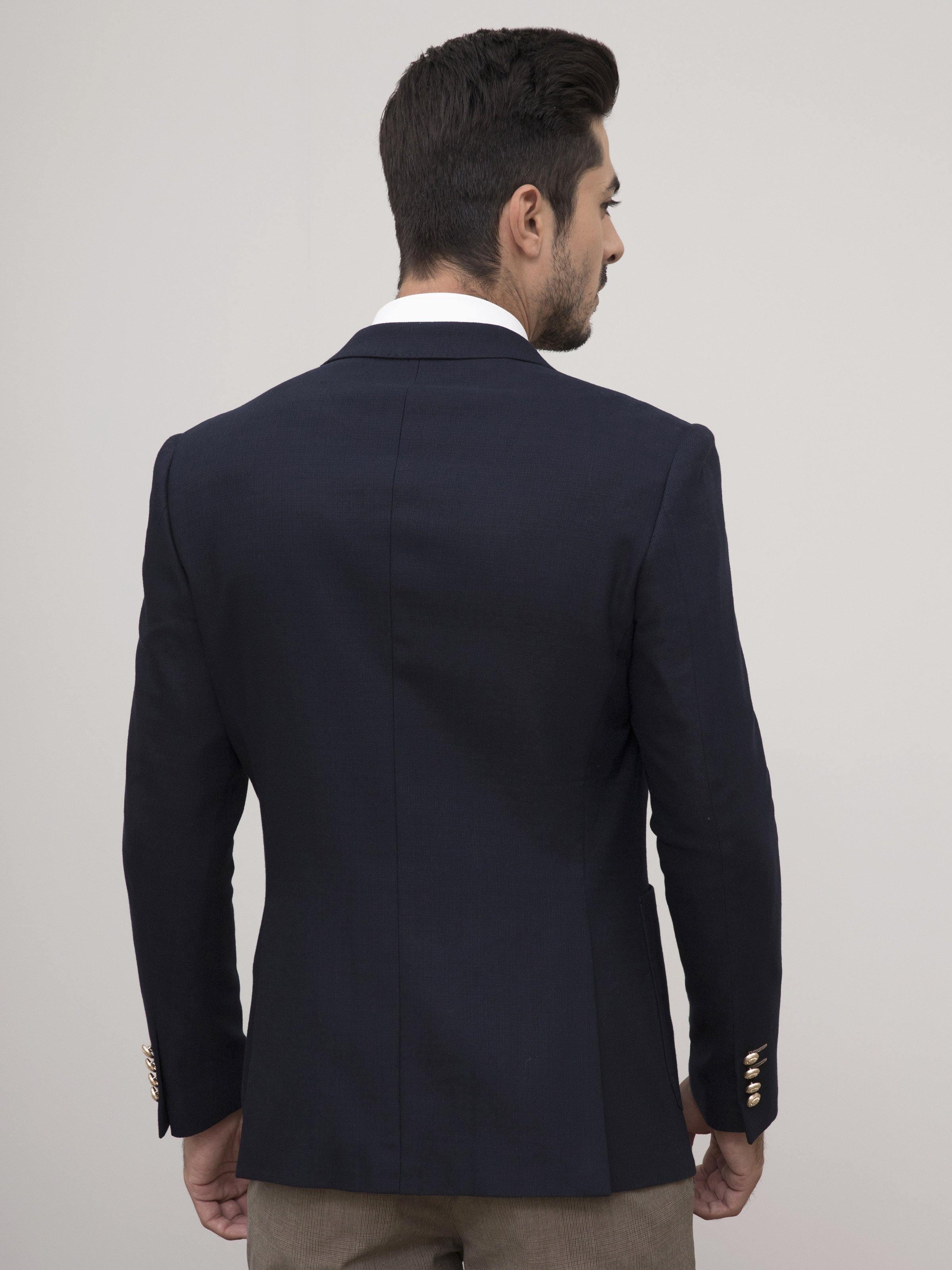 CASUAL COAT SLIM FIT NAVY at Charcoal Clothing