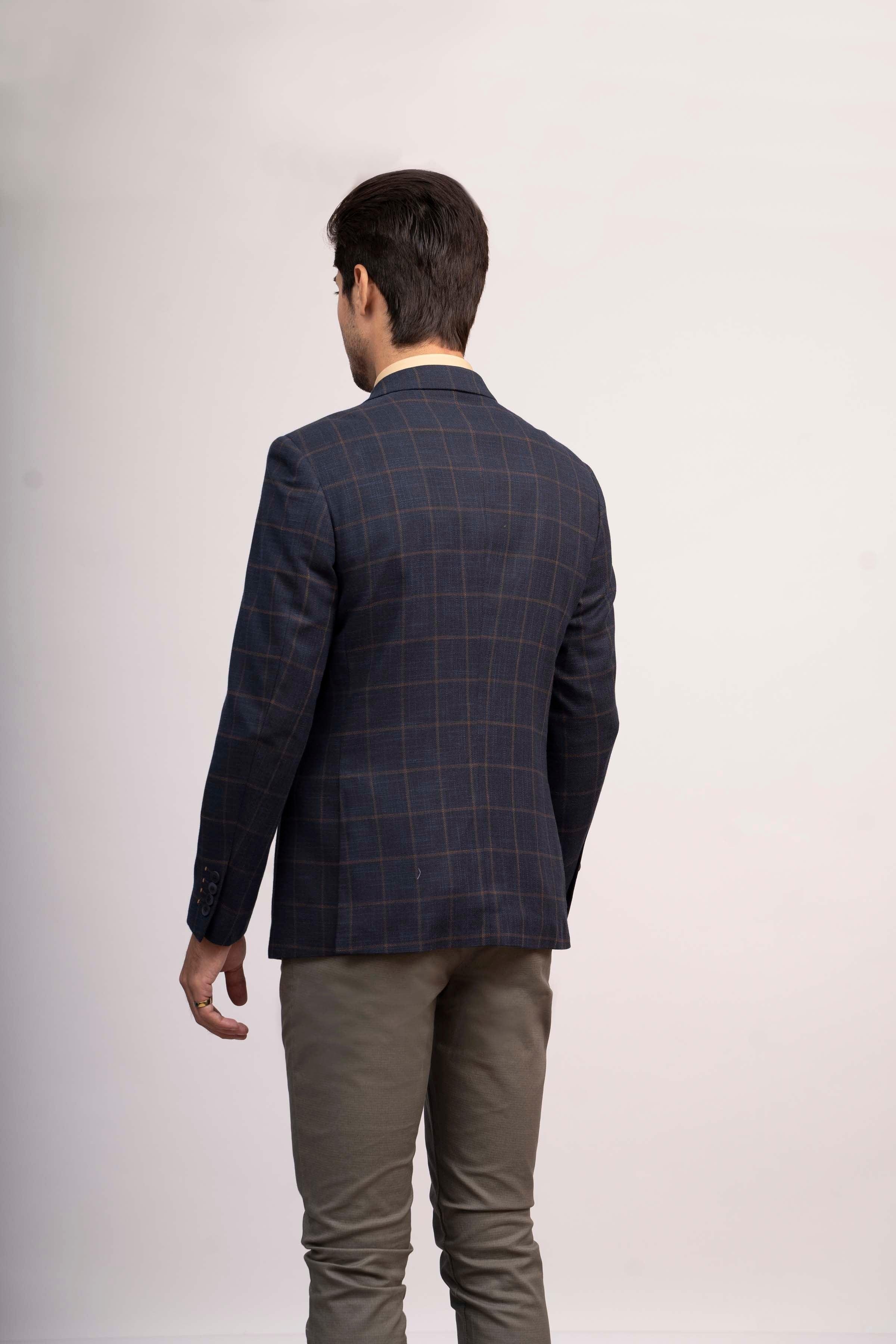CASUAL COAT SLIM FIT NAVY at Charcoal Clothing