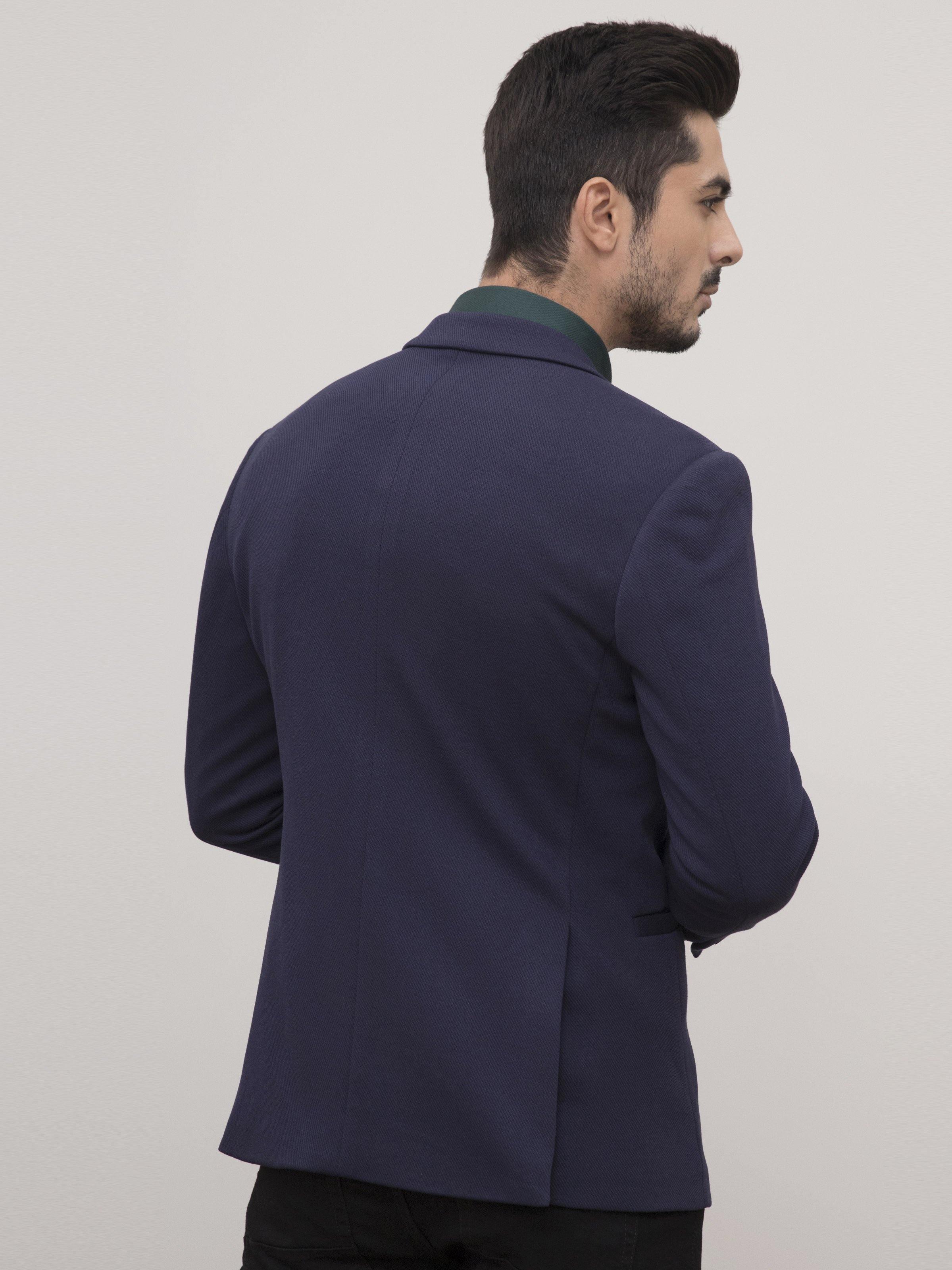 CASUAL COAT SLIM FIT NAVY at Charcoal Clothing