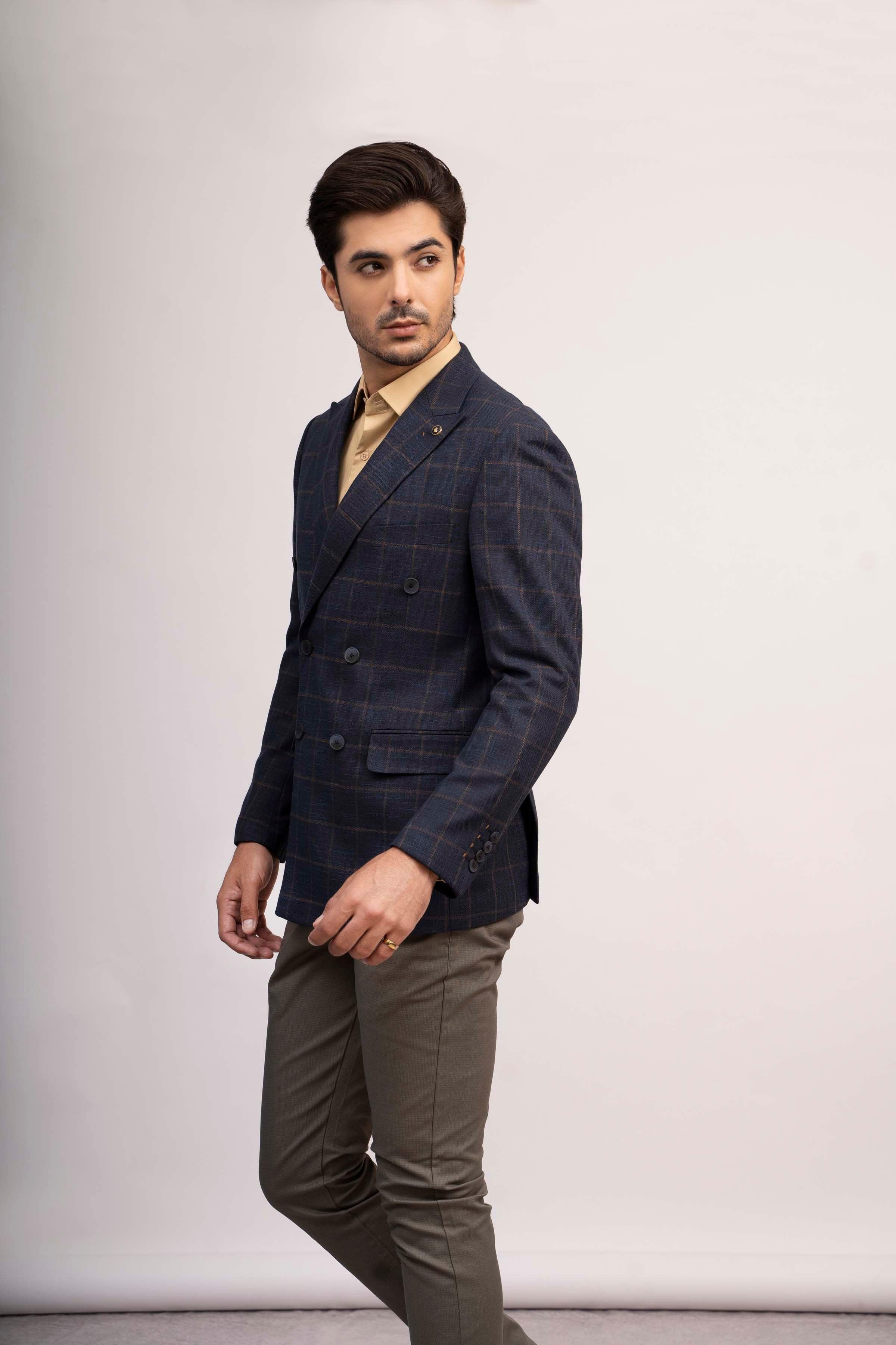 CASUAL COAT SLIM FIT NAVY at Charcoal Clothing