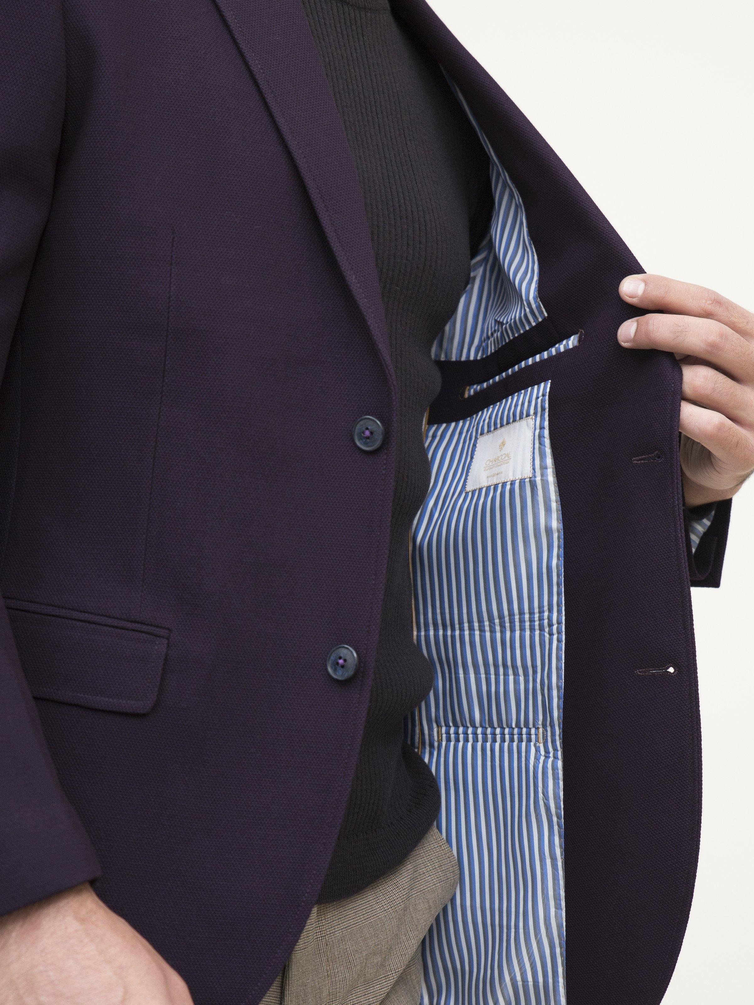 CASUAL COAT SLIM FIT PURPLE at Charcoal Clothing
