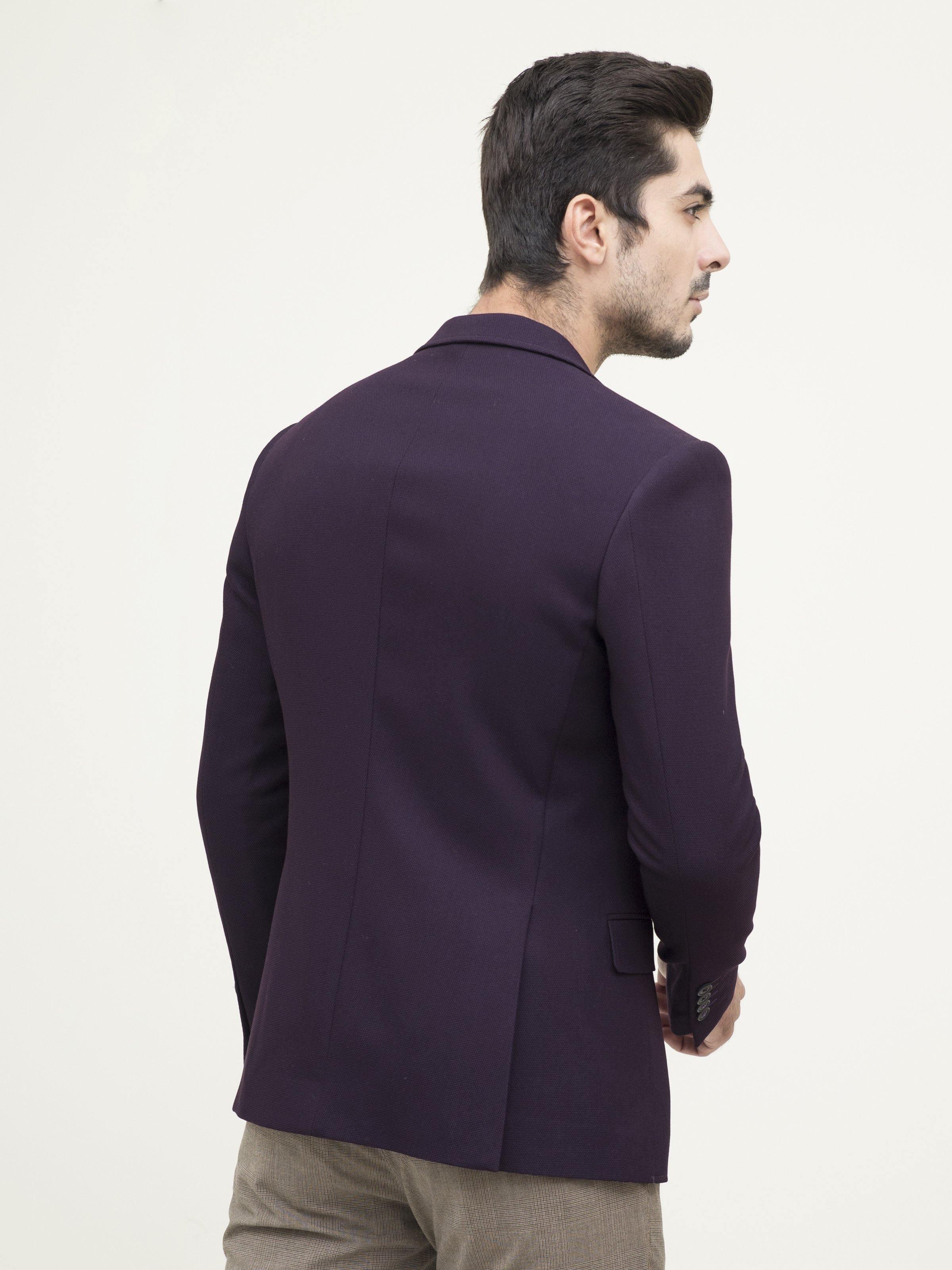 CASUAL COAT SLIM FIT PURPLE at Charcoal Clothing