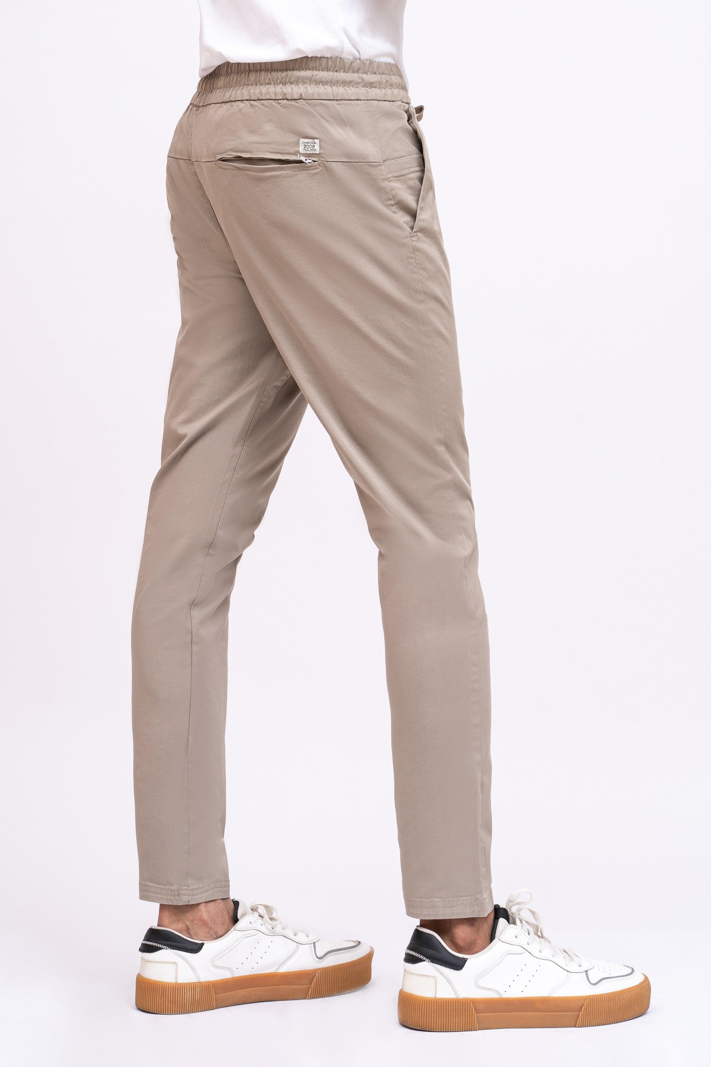 CASUAL JOGAR TROUSER KHAKI at Charcoal Clothing