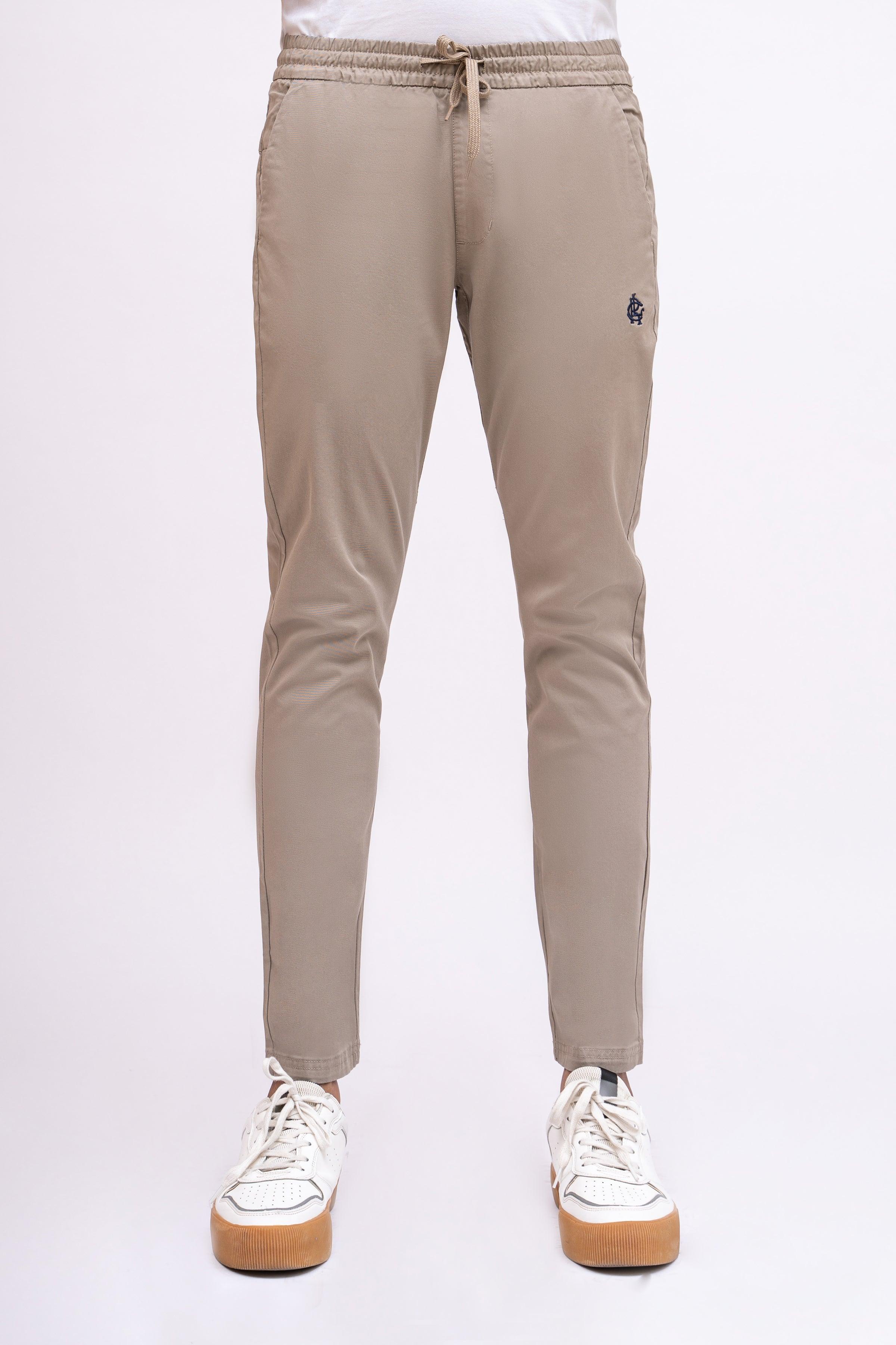 CASUAL JOGAR TROUSER KHAKI at Charcoal Clothing