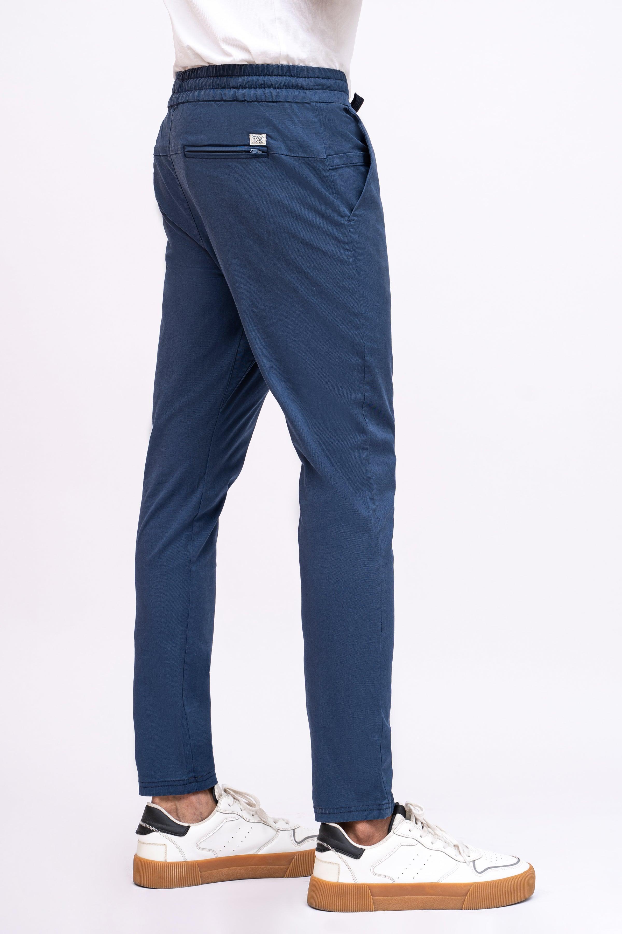 CASUAL JOGAR TROUSER NAVY at Charcoal Clothing