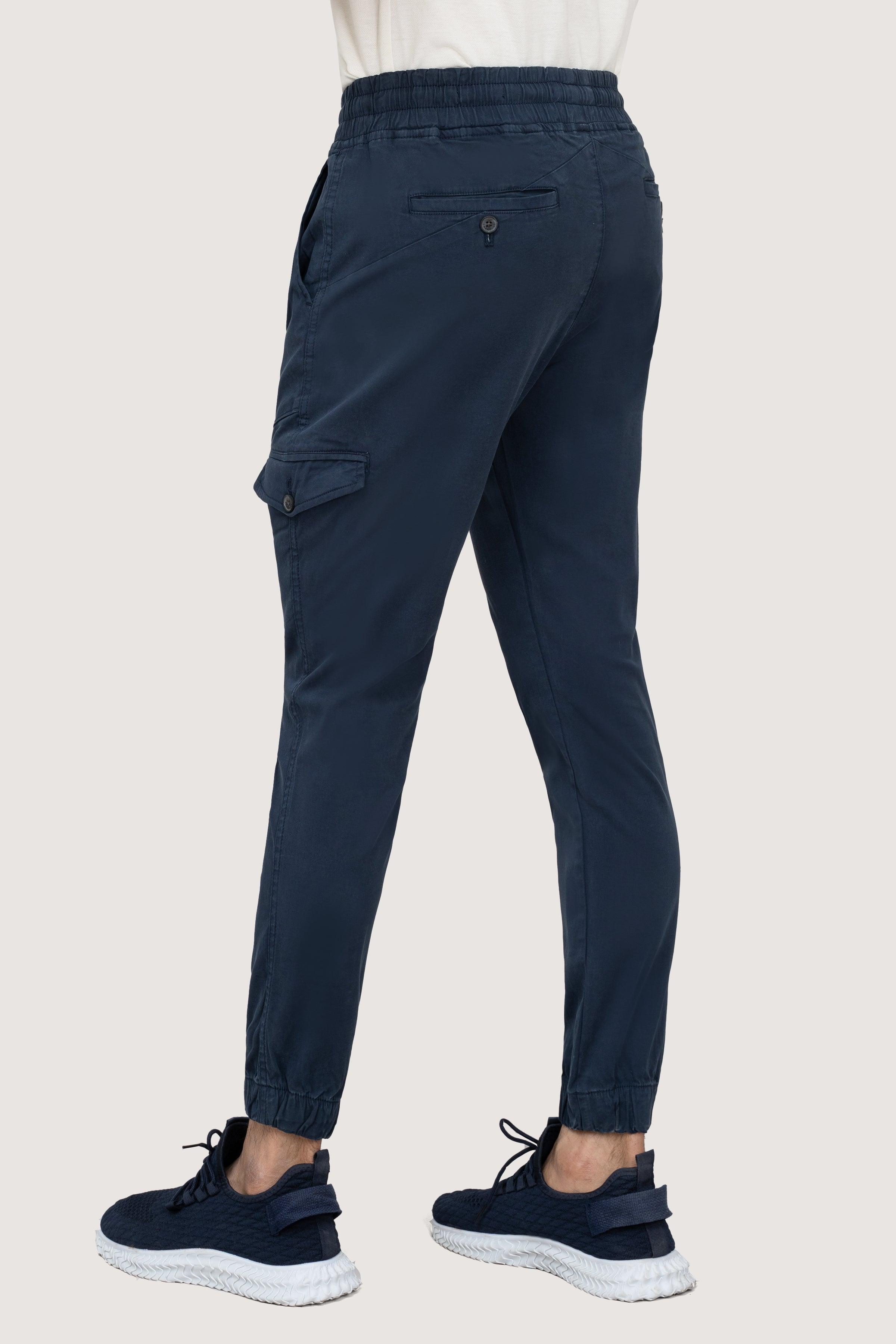 CASUAL JOGGER SLIMFIT TROUSER NAVY at Charcoal Clothing