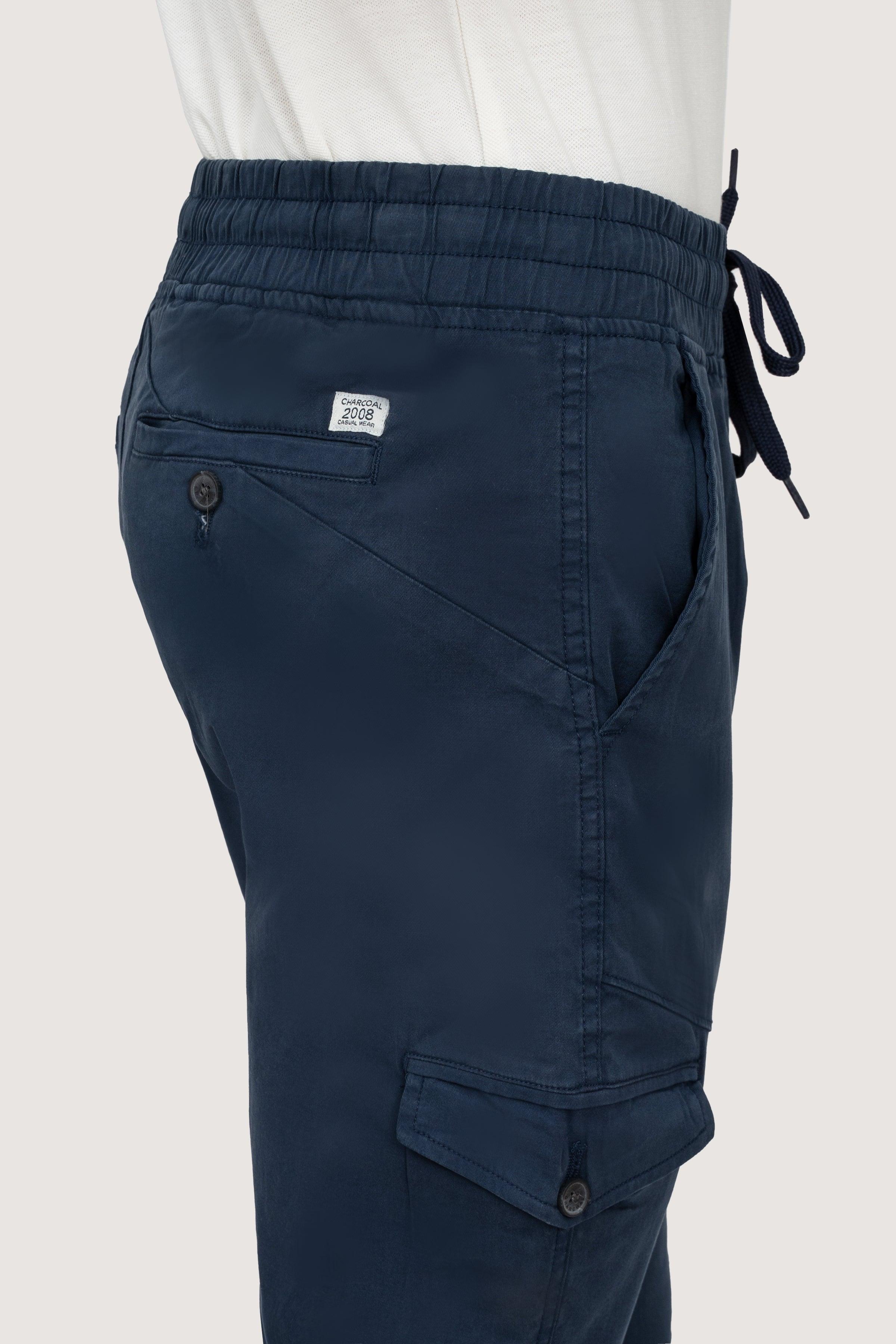 CASUAL JOGGER SLIMFIT TROUSER NAVY at Charcoal Clothing