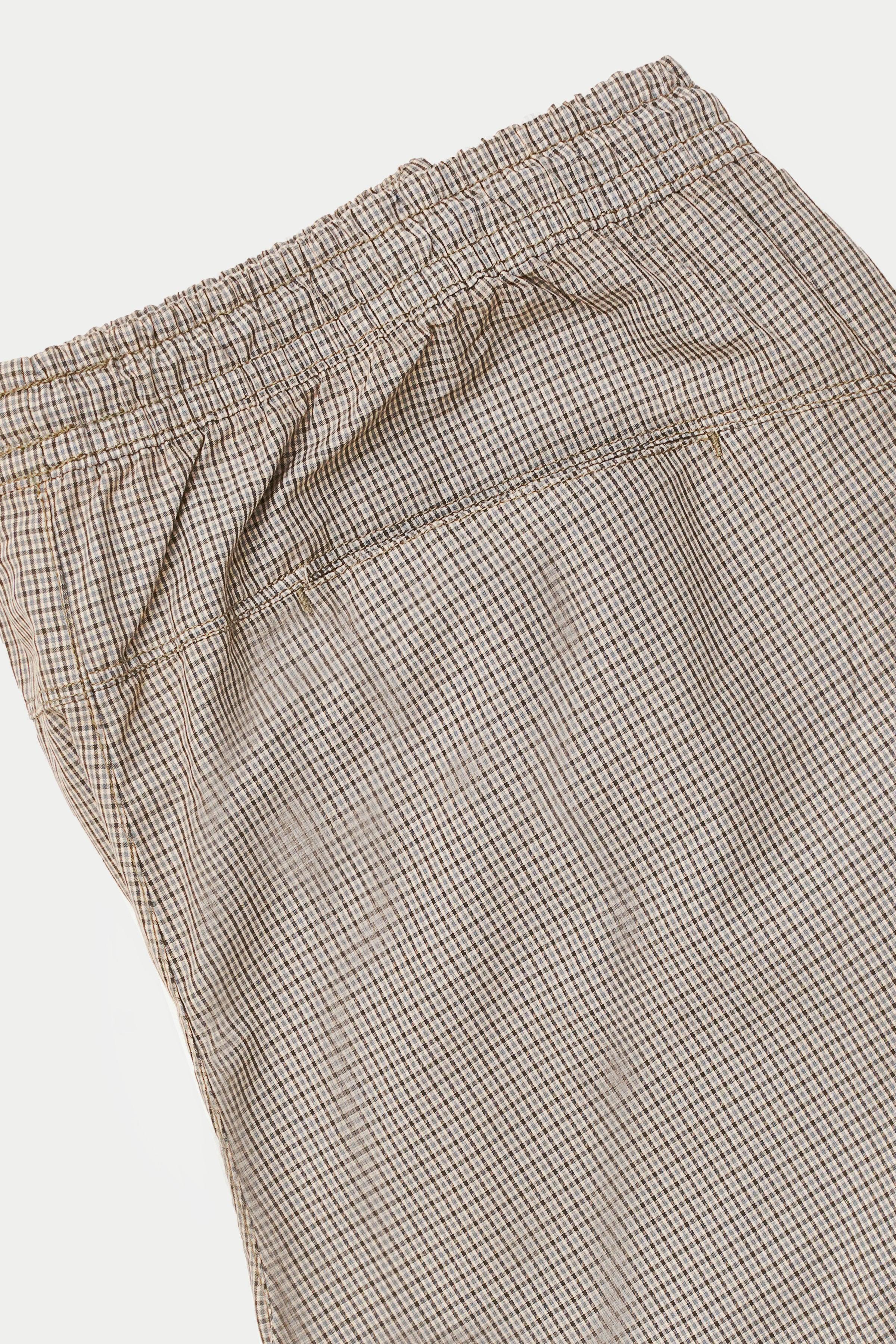 CASUAL JOGGER TROUSER LIGHT KHAKI CHECK at Charcoal Clothing