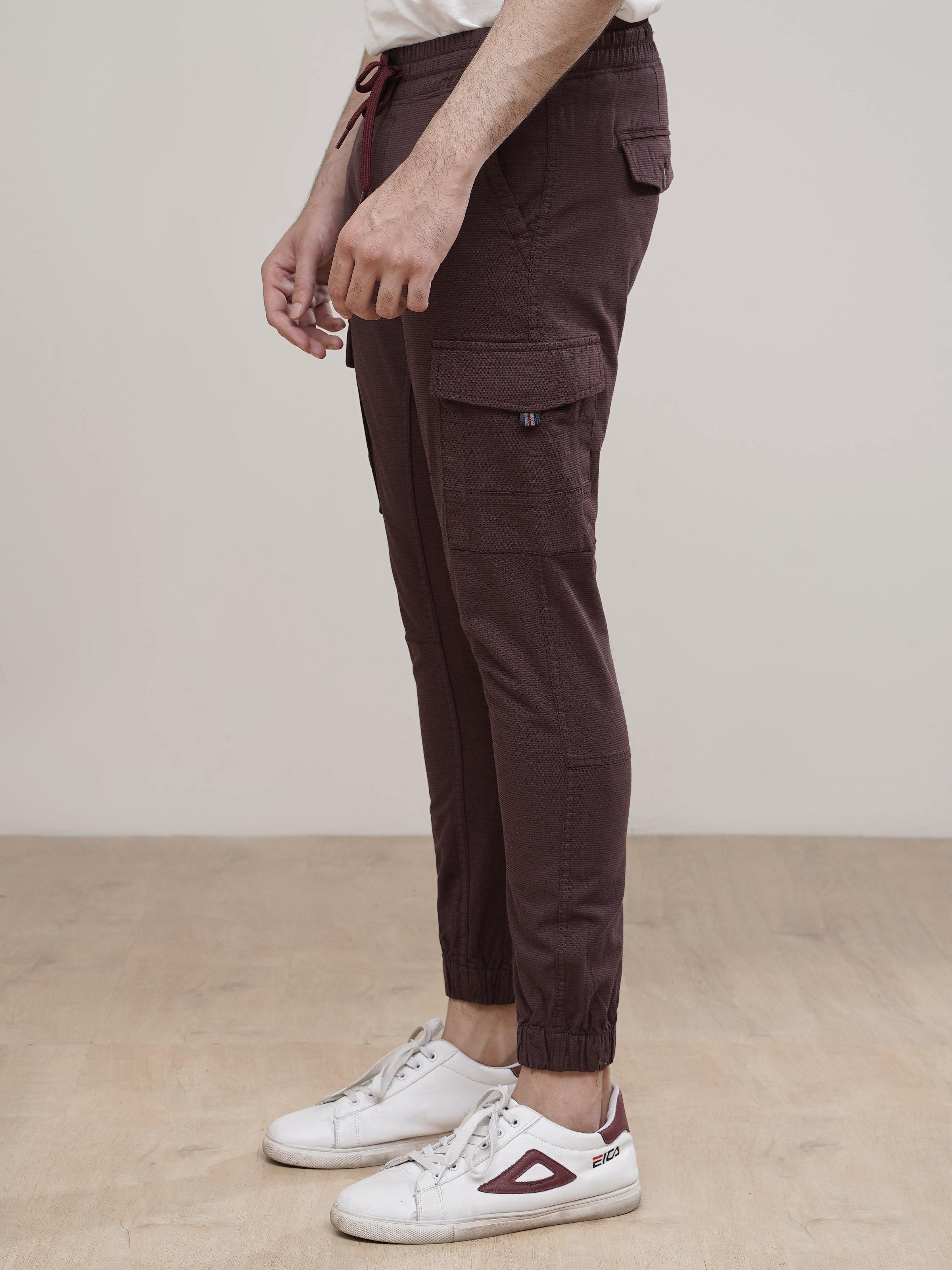 CASUAL JOGGER TROUSER MAROON at Charcoal Clothing