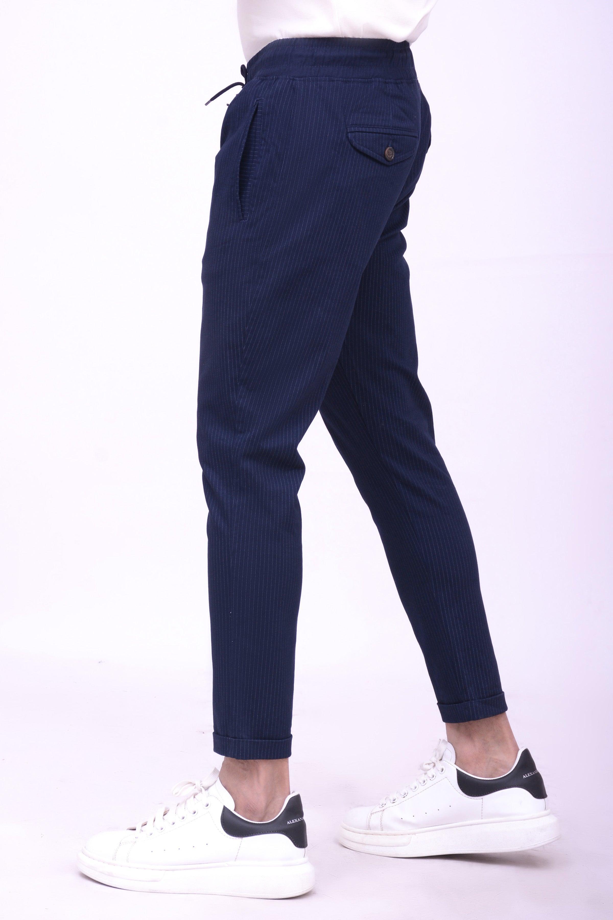 CASUAL JOGGER TROUSER NAVY at Charcoal Clothing