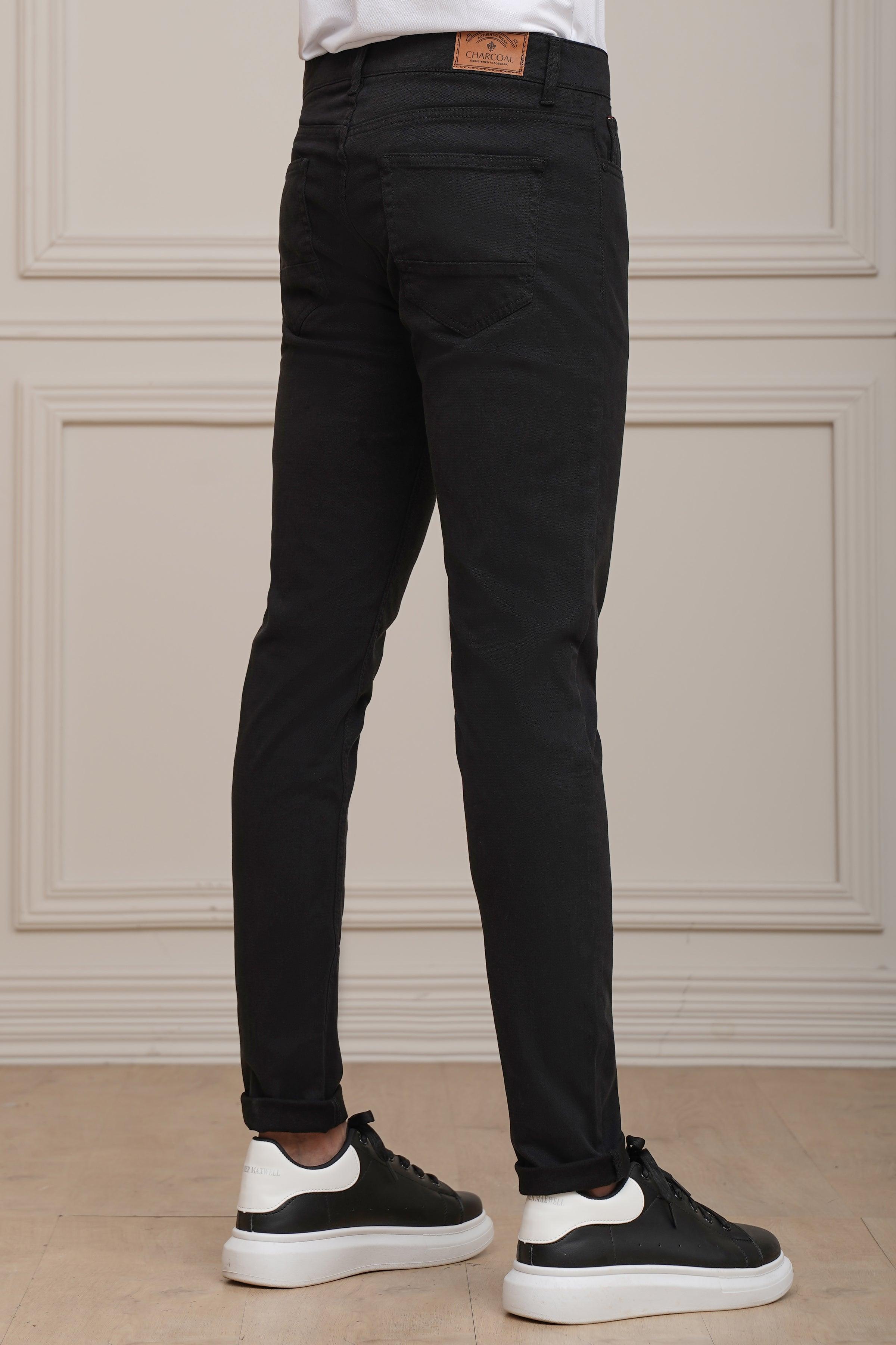 CASUAL PANT 5 POCKET BLACK at Charcoal Clothing