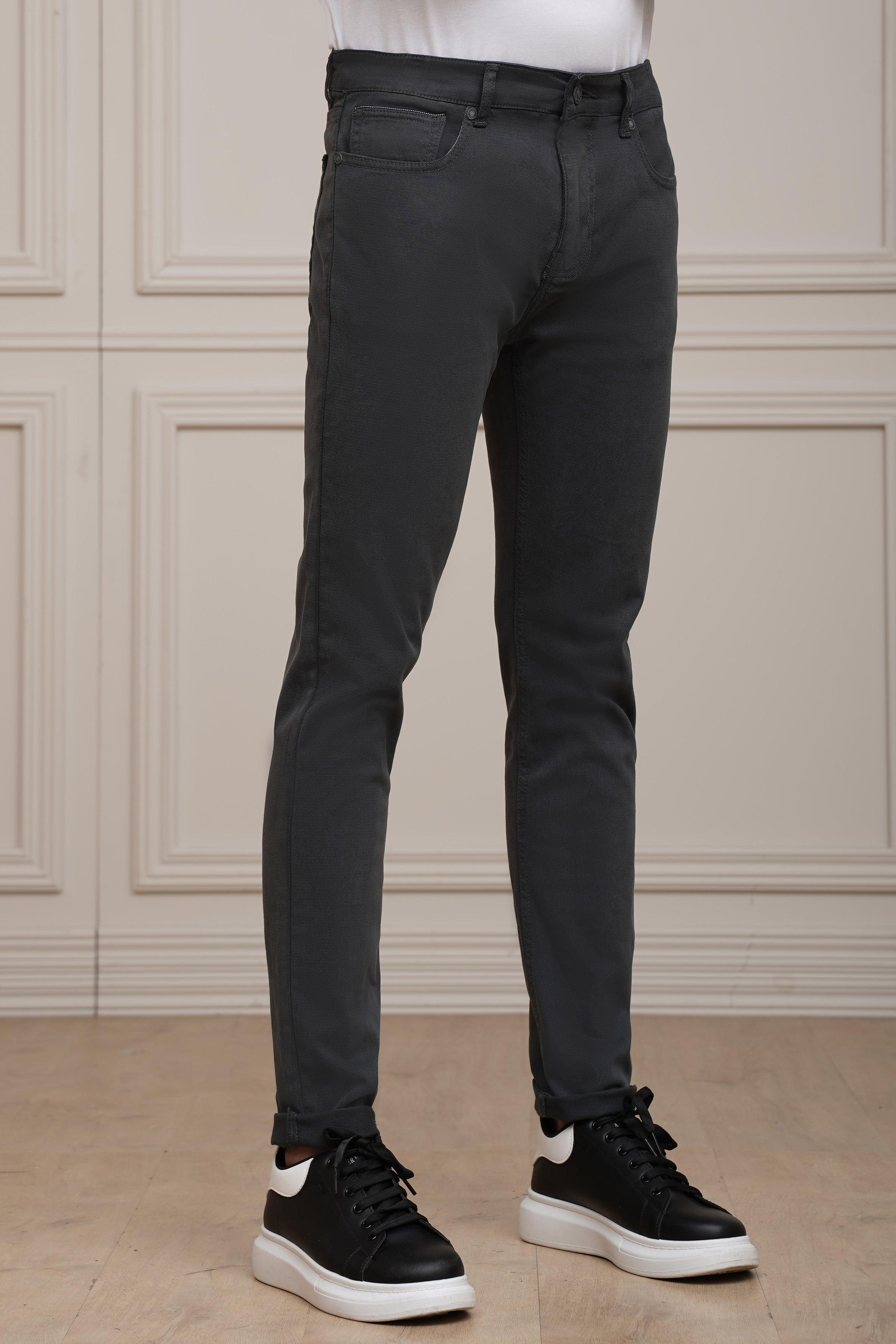 CASUAL PANT 5 POCKET DARK GREY at Charcoal Clothing