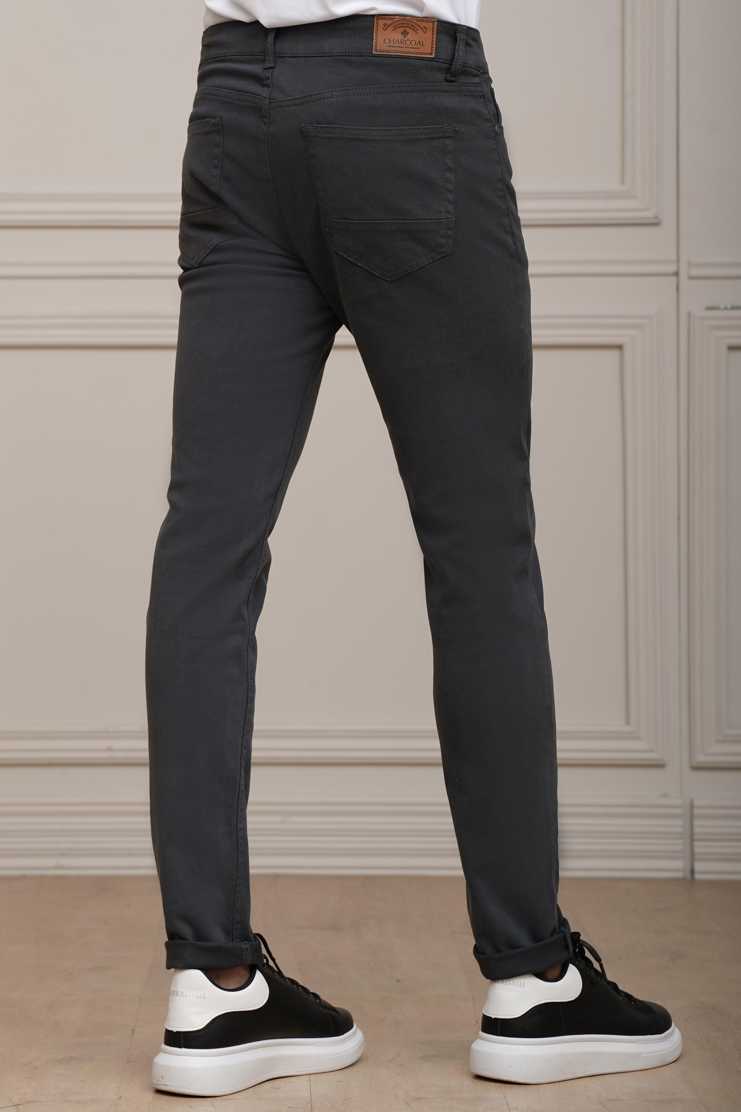 CASUAL PANT 5 POCKET DARK GREY at Charcoal Clothing