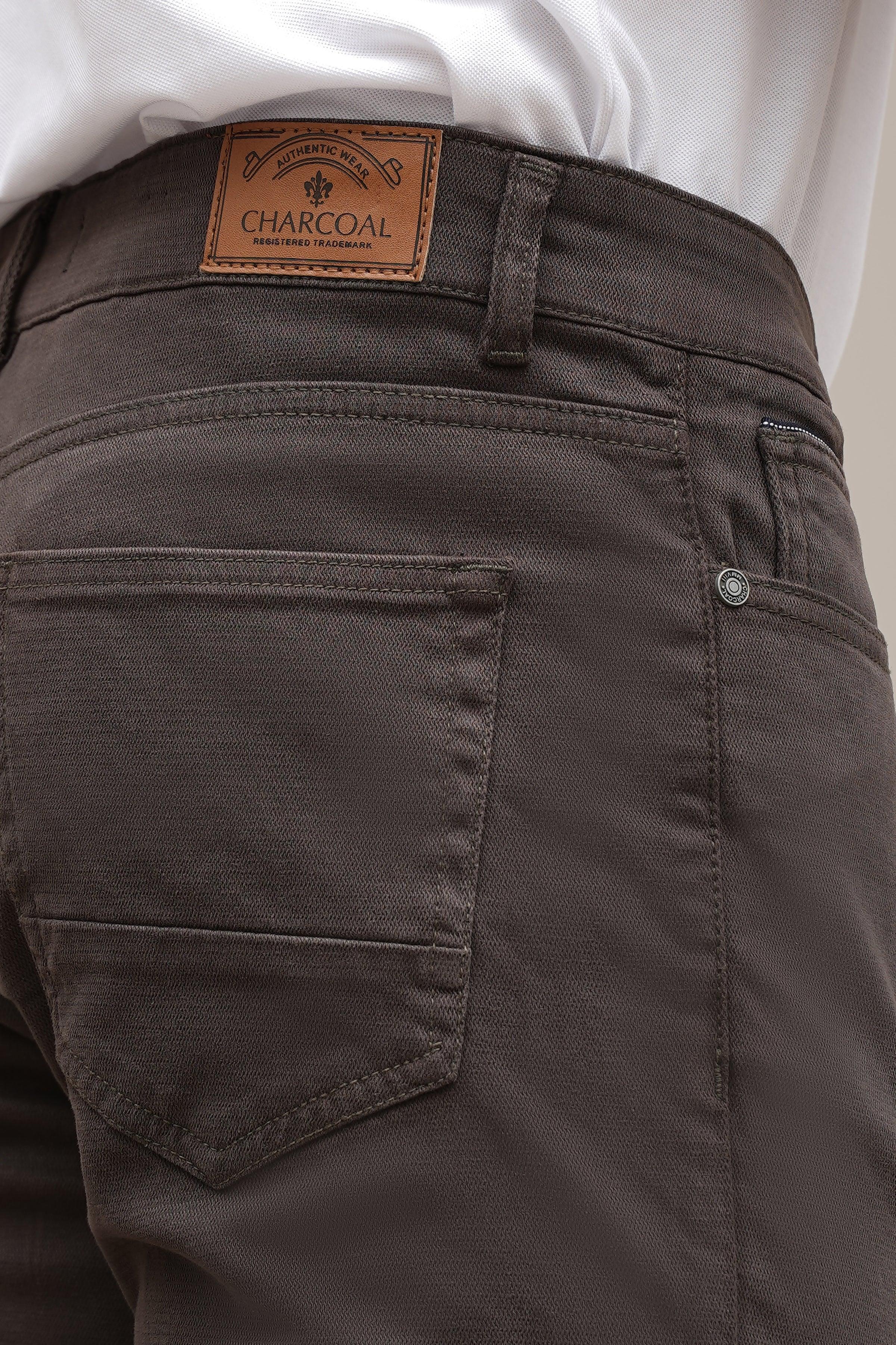 CASUAL PANT 5 POCKET FOREST BROWN at Charcoal Clothing