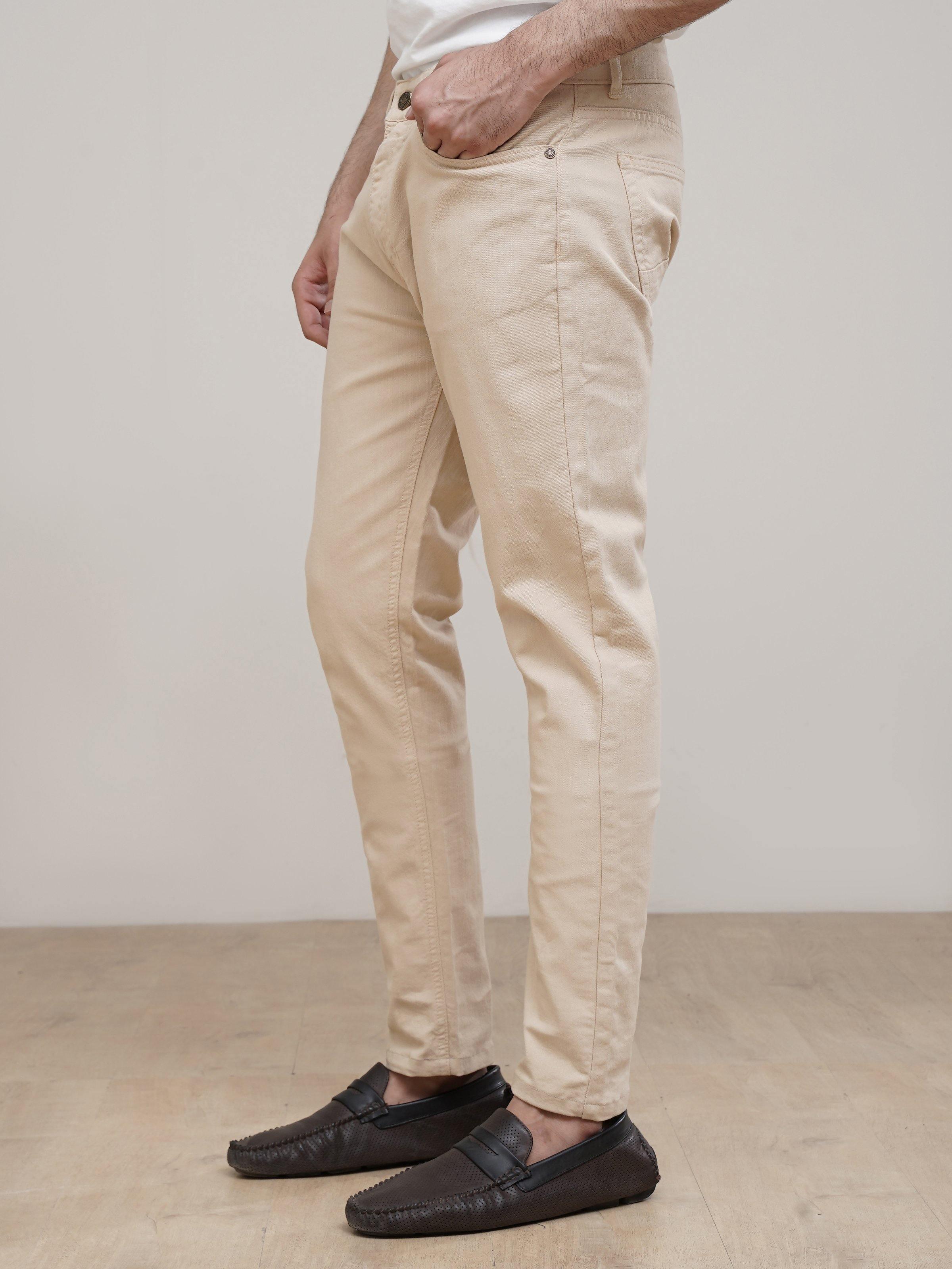 CASUAL PANT 5 POCKET LIGHT KHAKI at Charcoal Clothing