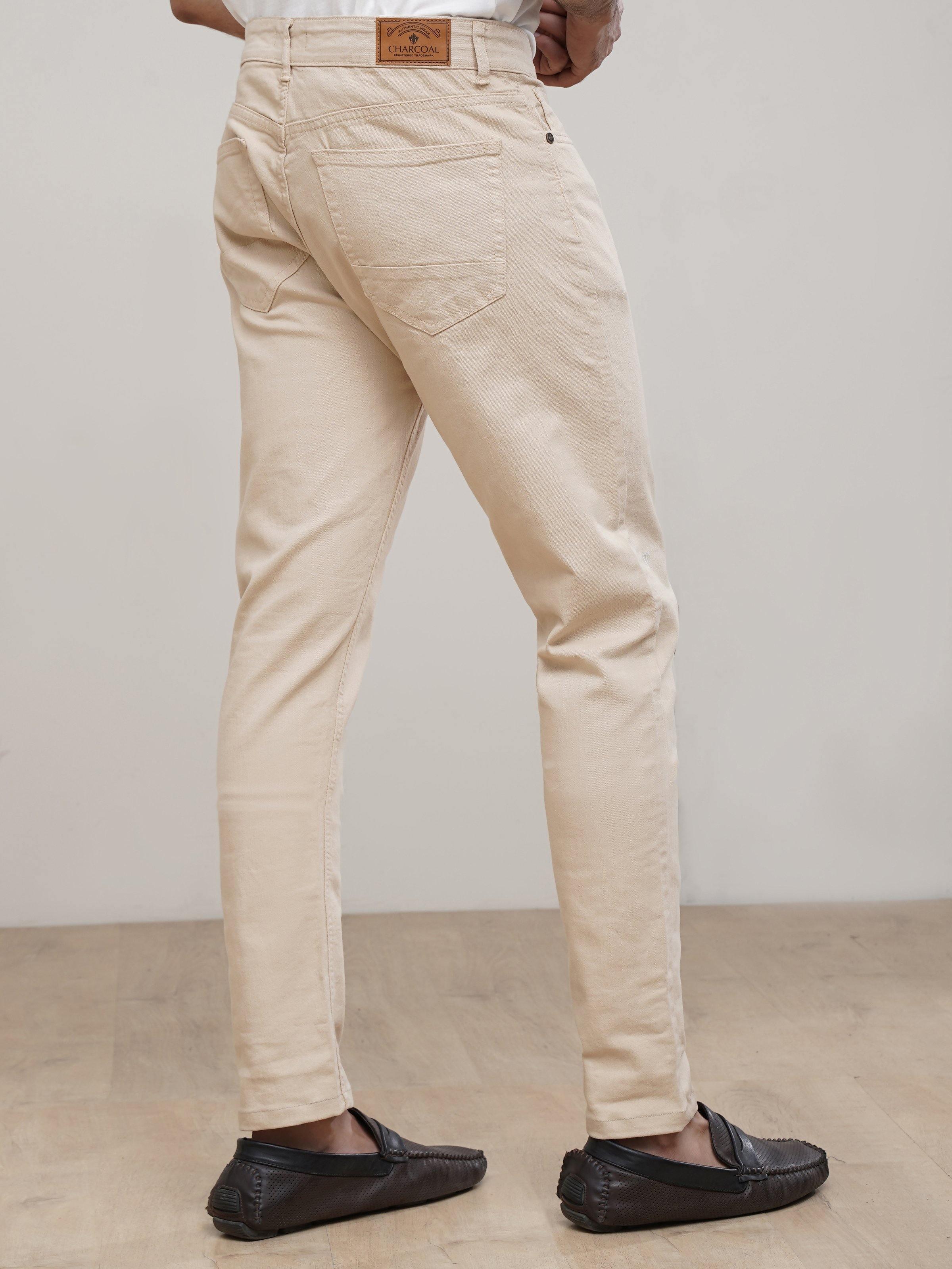 CASUAL PANT 5 POCKET LIGHT KHAKI at Charcoal Clothing