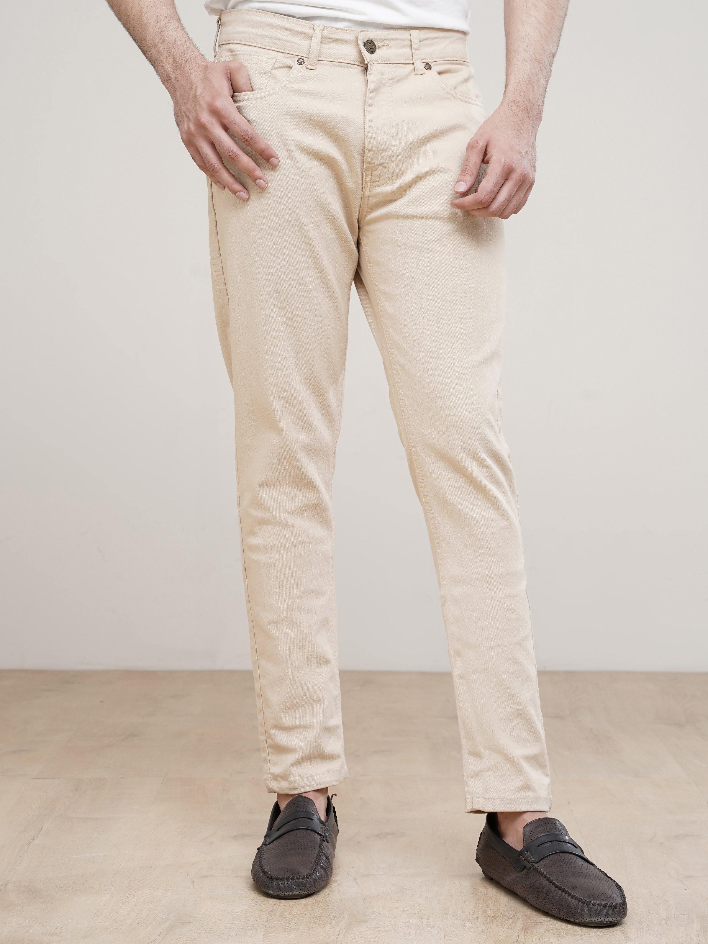 CASUAL PANT 5 POCKET LIGHT KHAKI at Charcoal Clothing