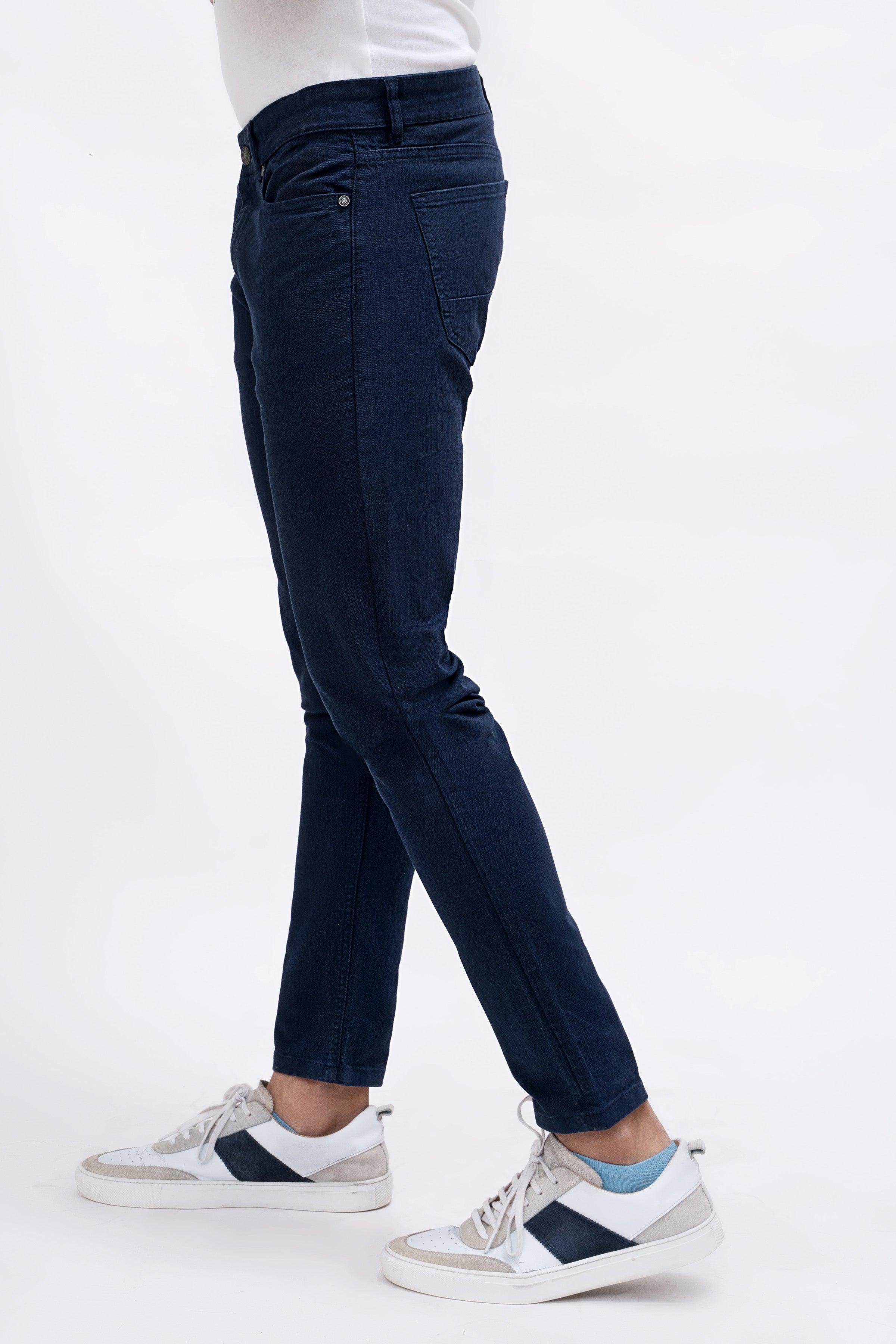 CASUAL PANT 5 POCKET NAVY at Charcoal Clothing
