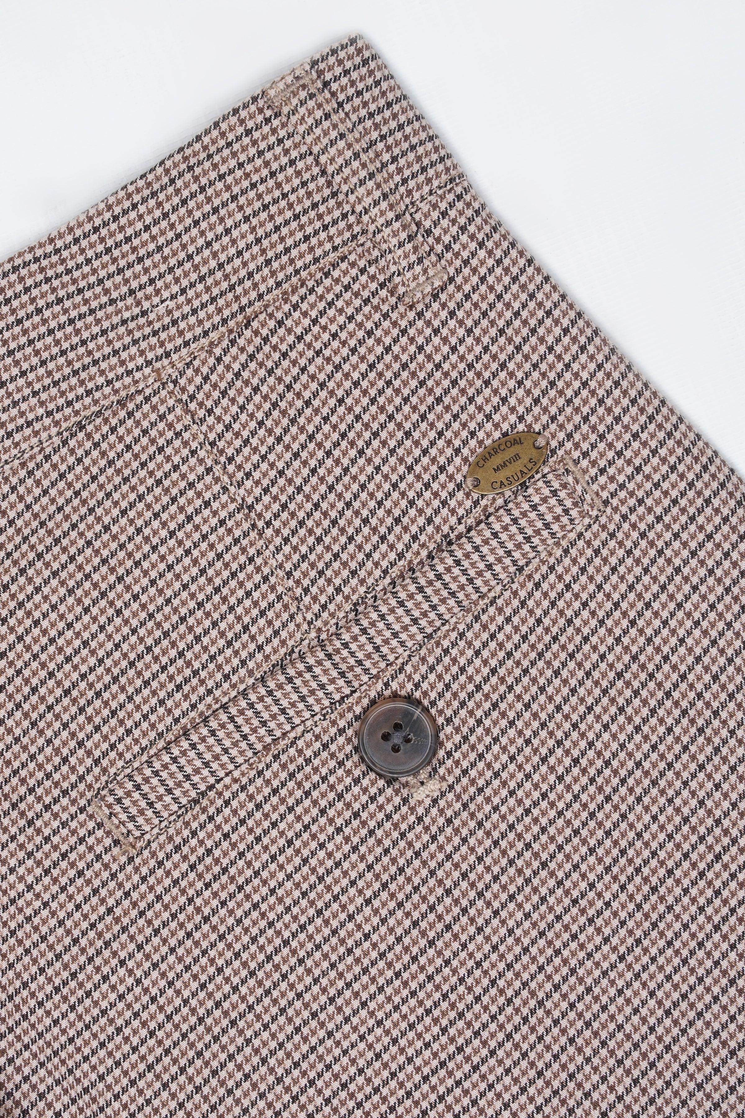 CASUAL PANT BROWN BLACK at Charcoal Clothing