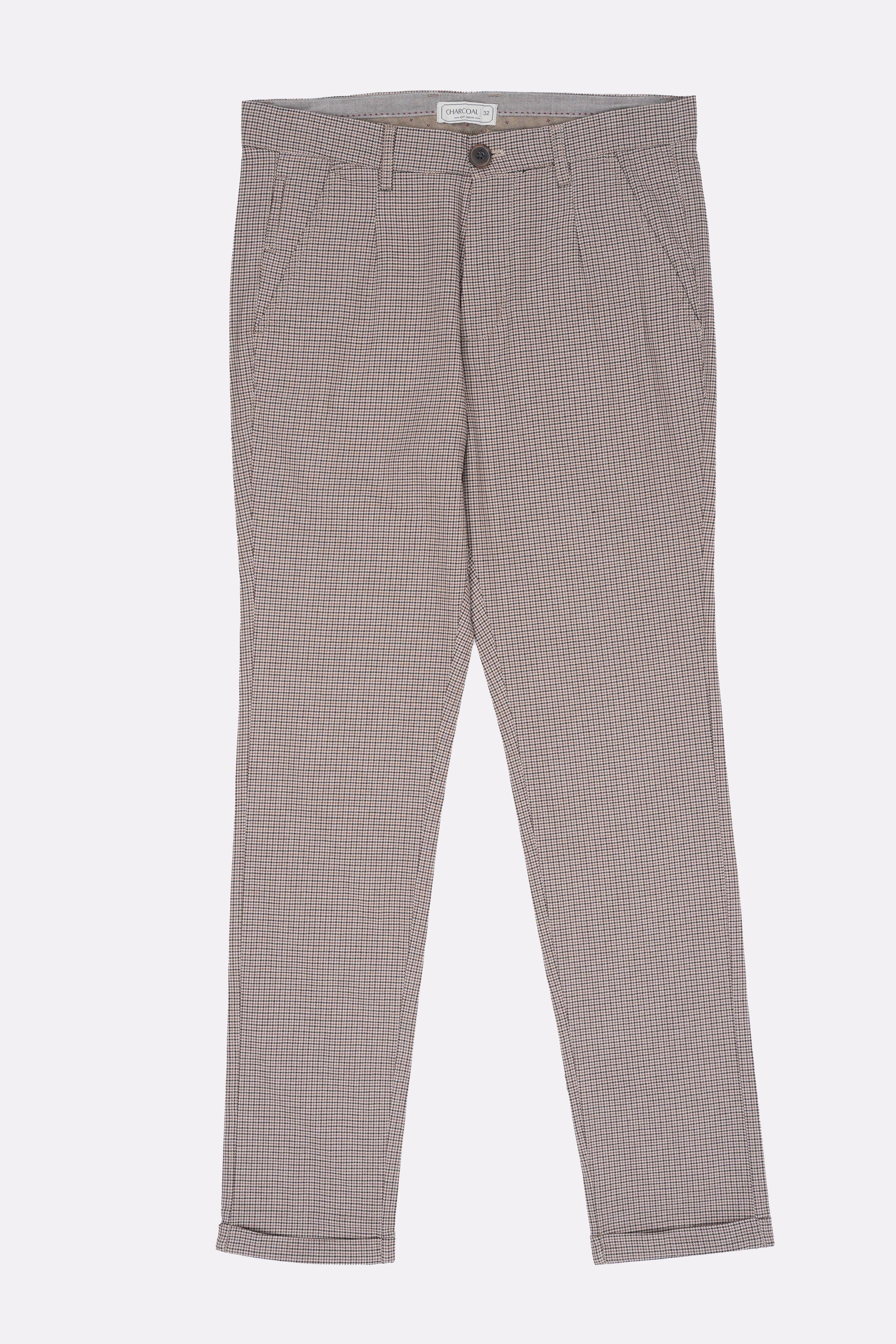 CASUAL PANT BROWN BLACK at Charcoal Clothing