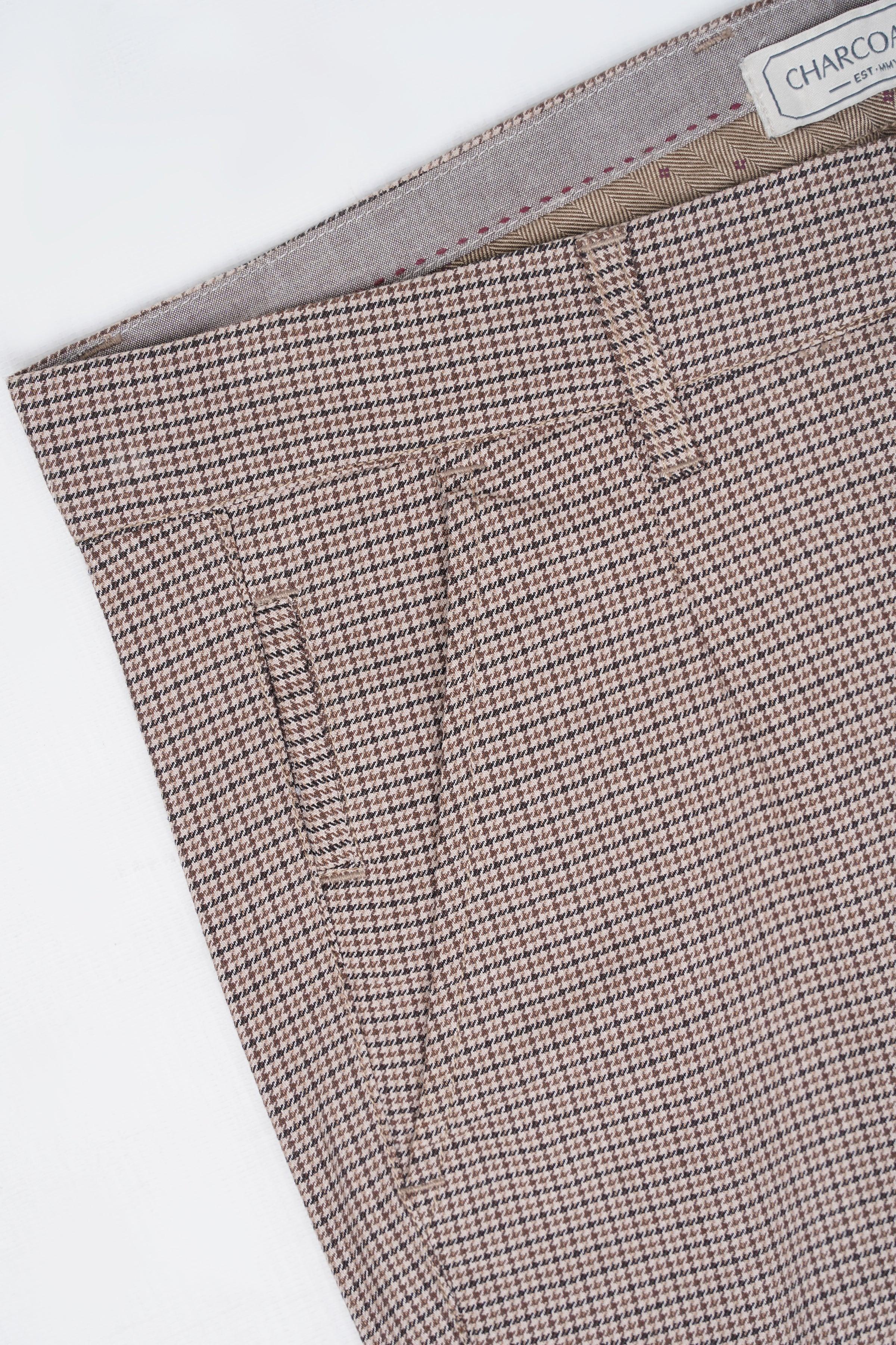 CASUAL PANT BROWN BLACK at Charcoal Clothing