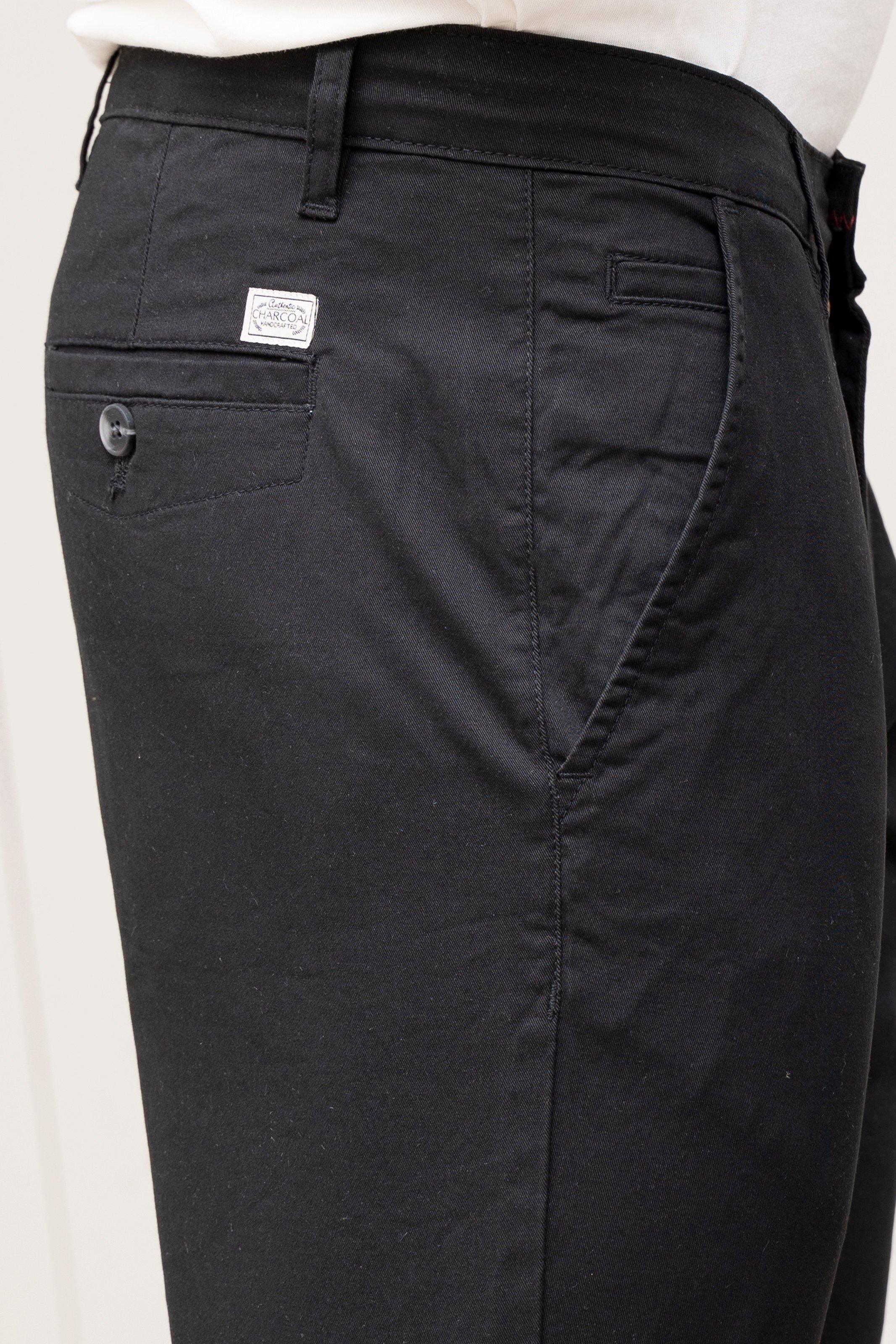 CASUAL PANT CROSS POCKET BLACK at Charcoal Clothing