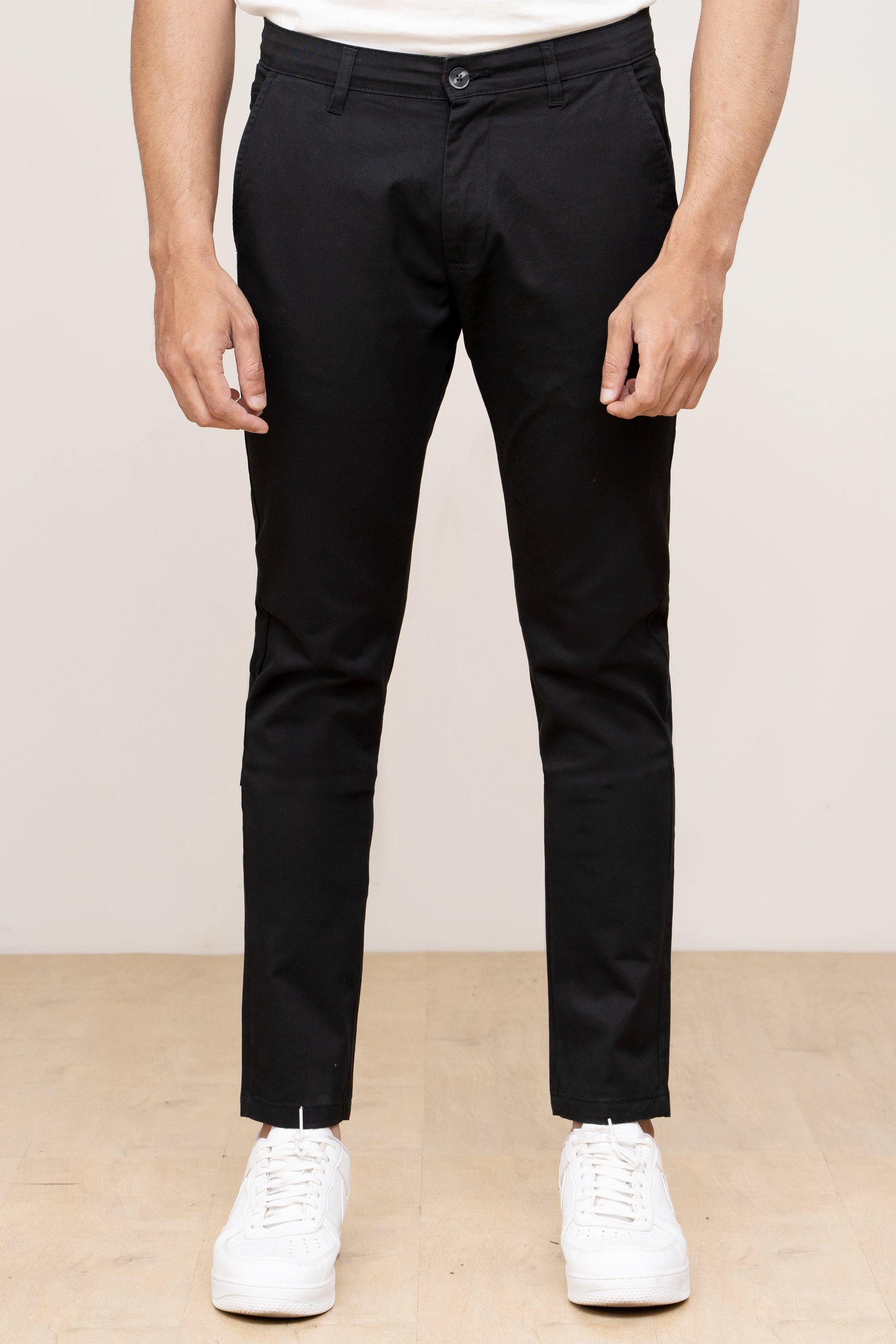CASUAL PANT CROSS POCKET BLACK at Charcoal Clothing