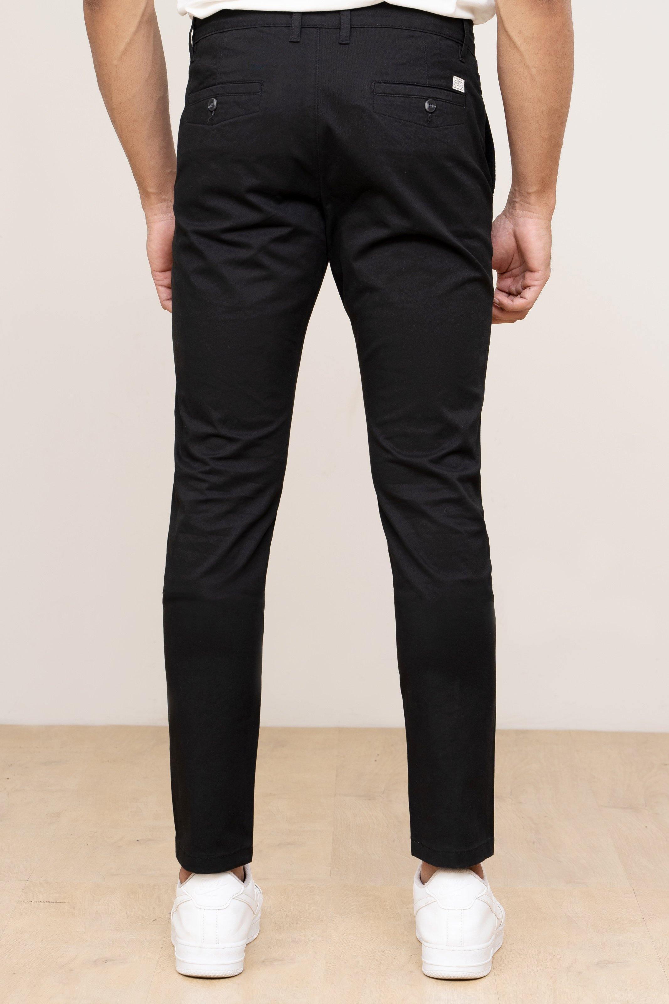 CASUAL PANT CROSS POCKET BLACK at Charcoal Clothing