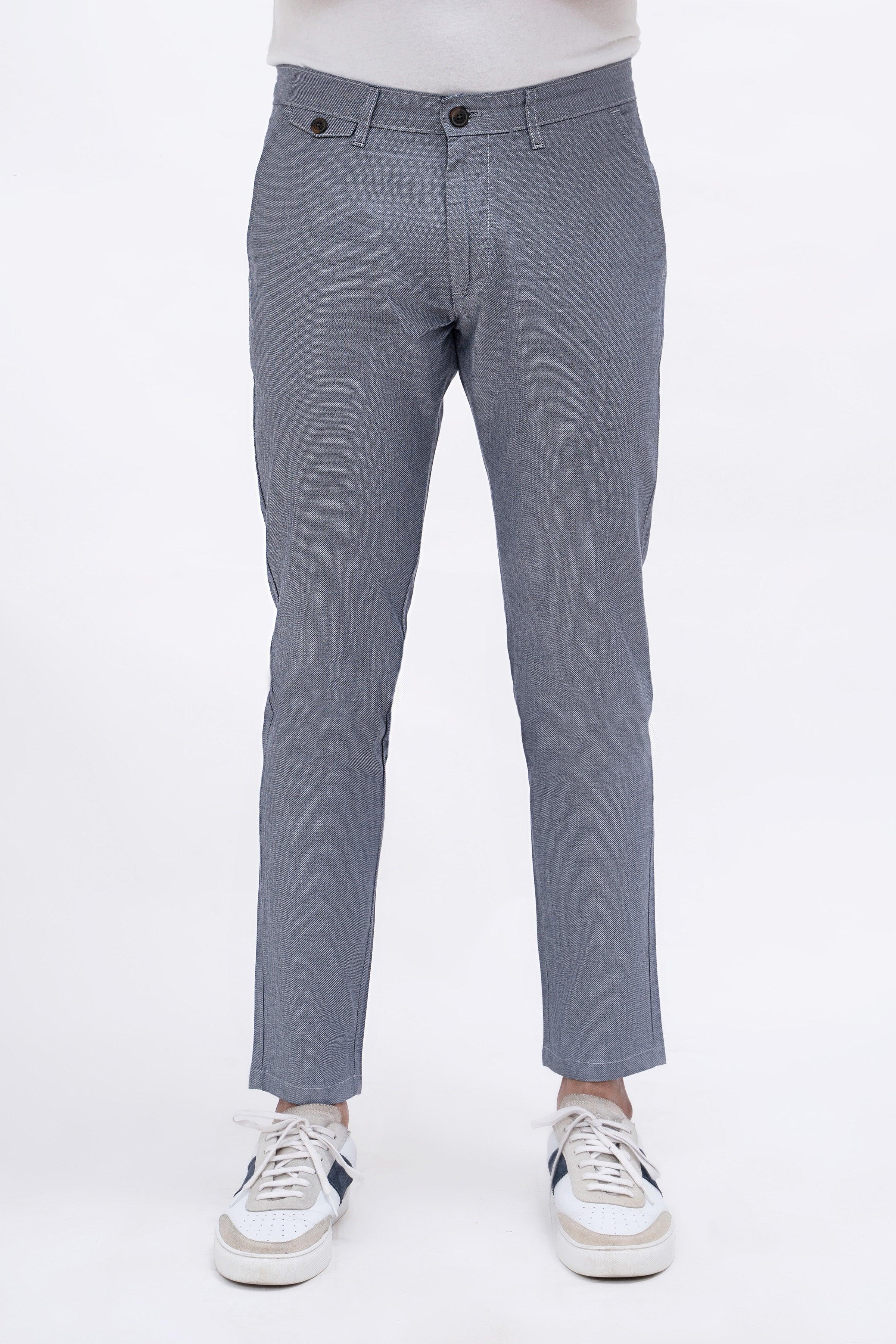 CASUAL PANT CROSS POCKET BLUE GREY at Charcoal Clothing
