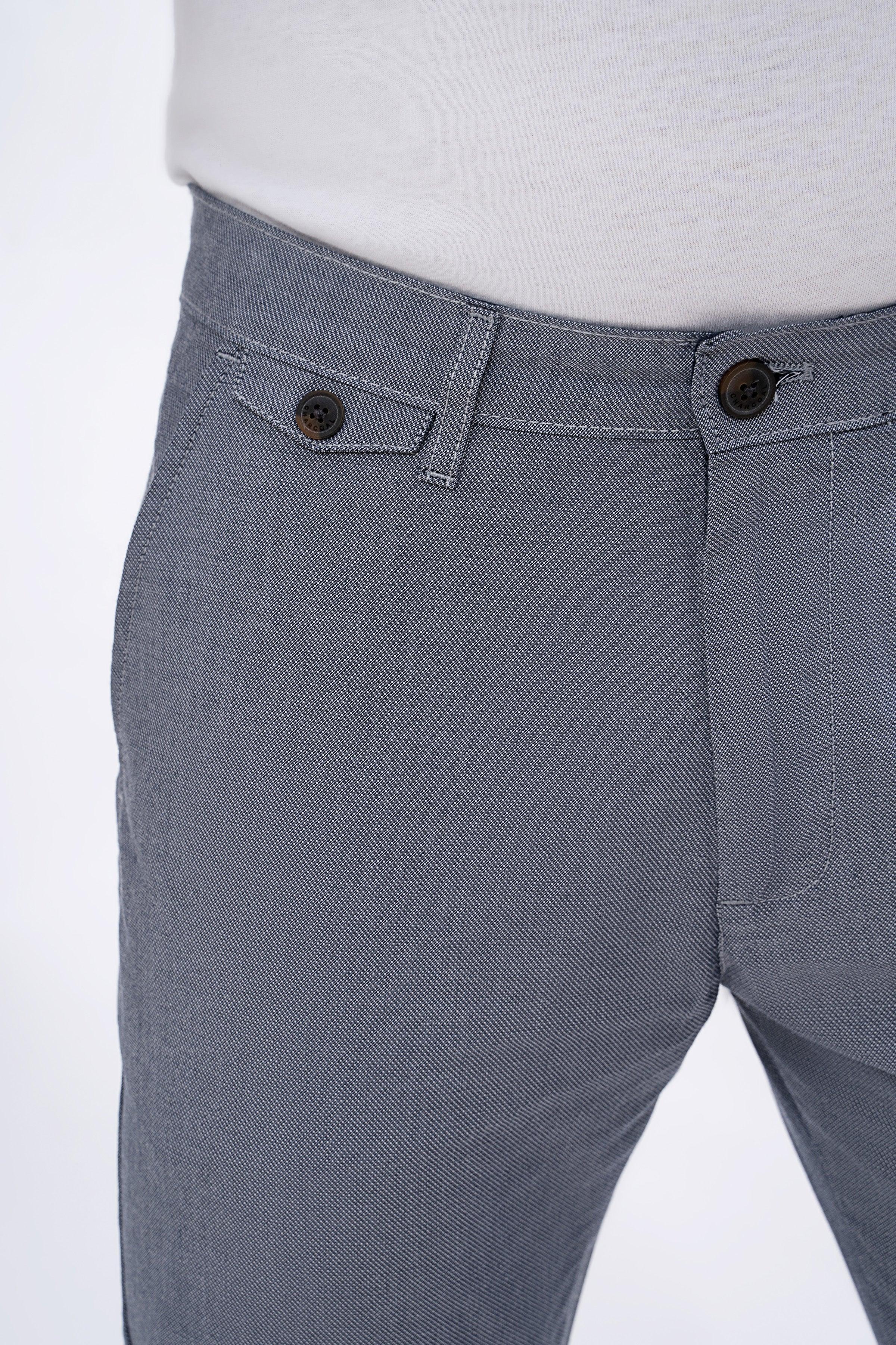 CASUAL PANT CROSS POCKET BLUE GREY at Charcoal Clothing