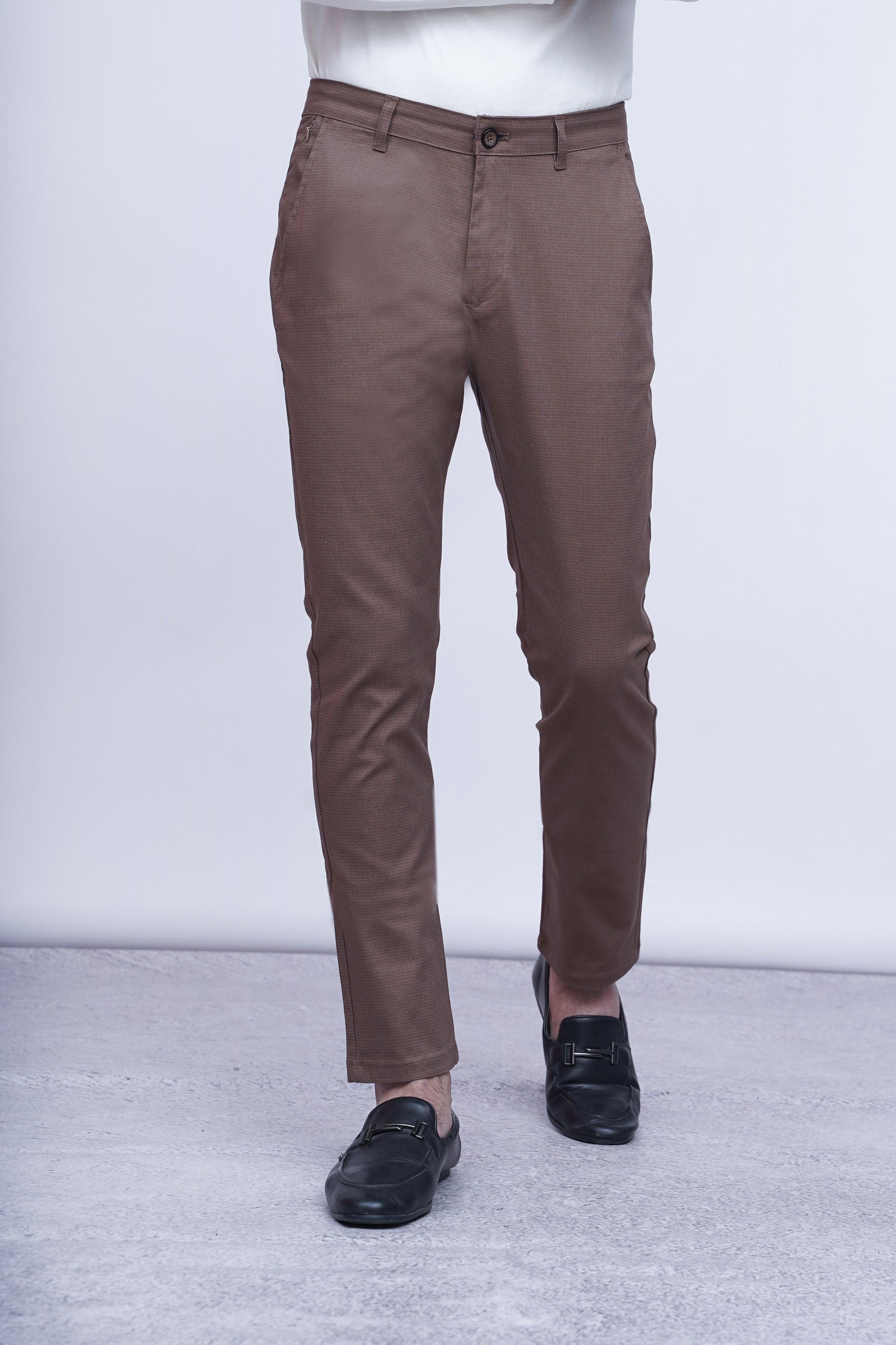 CASUAL PANT CROSS POCKET BROWN at Charcoal Clothing