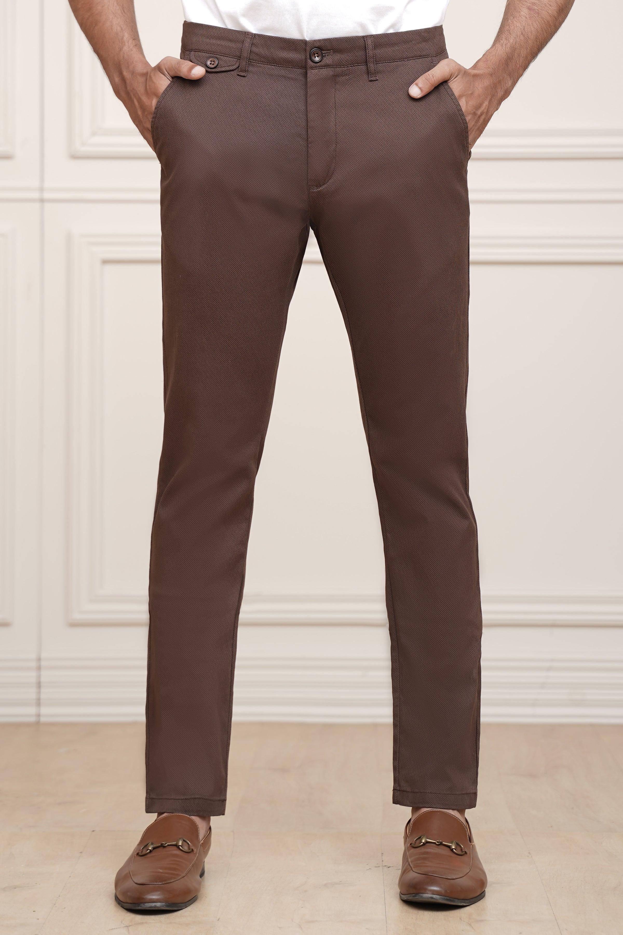 CASUAL PANT CROSS POCKET BROWN at Charcoal Clothing