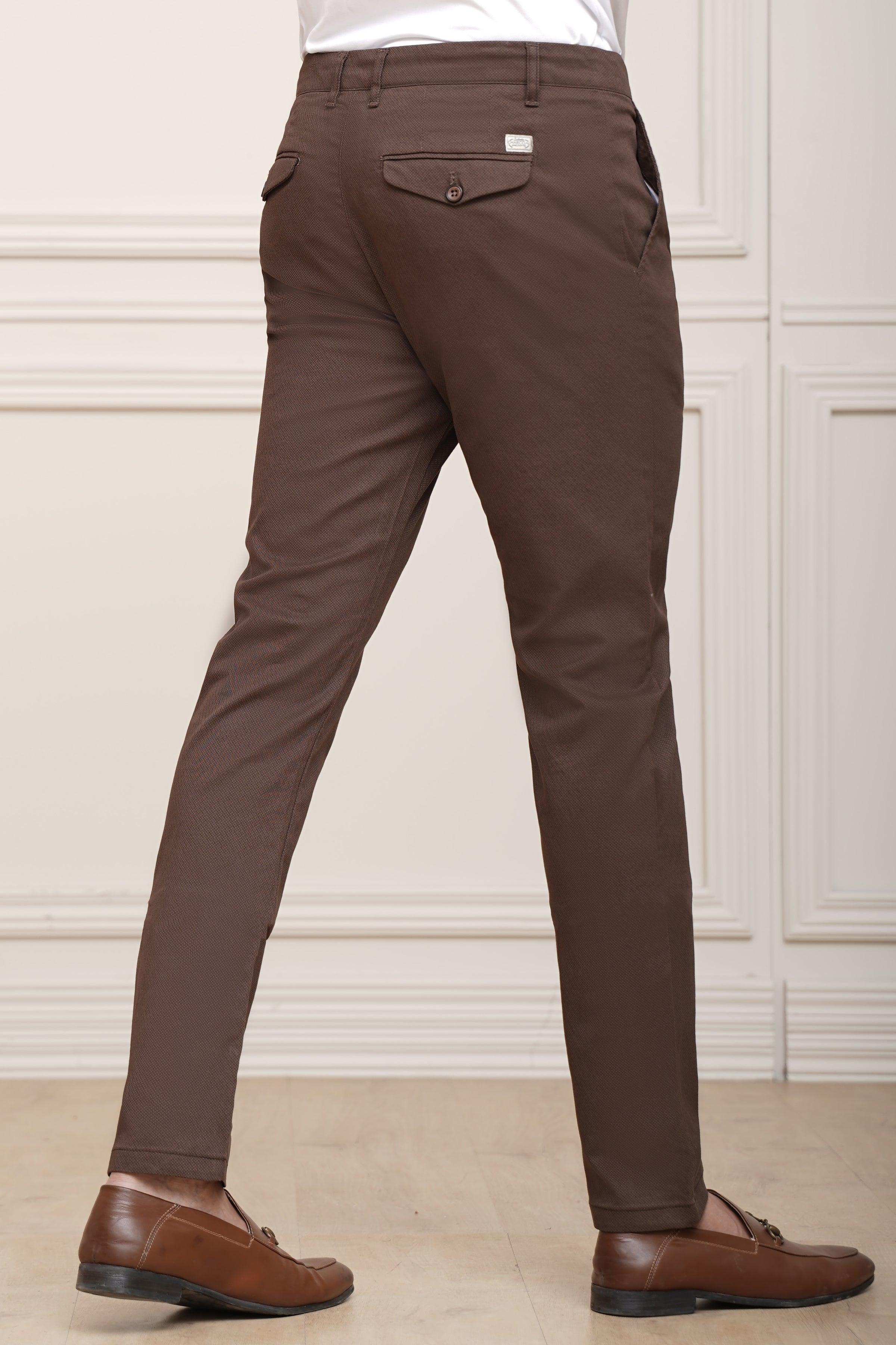 CASUAL PANT CROSS POCKET BROWN at Charcoal Clothing
