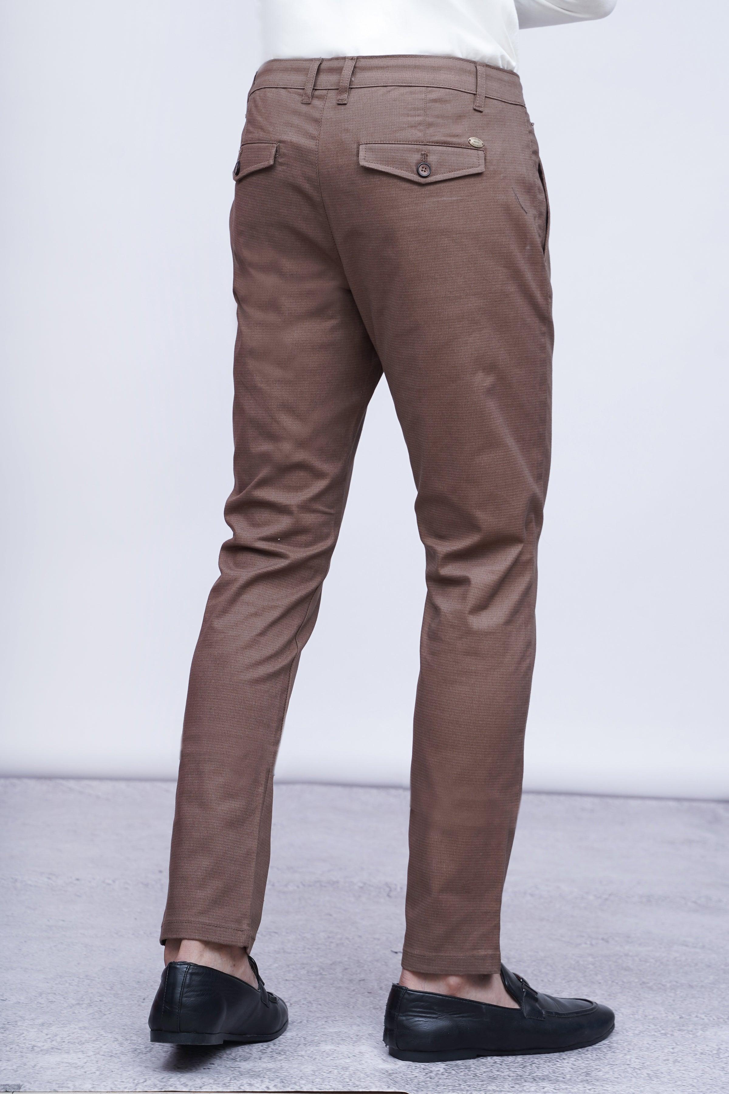 CASUAL PANT CROSS POCKET BROWN at Charcoal Clothing